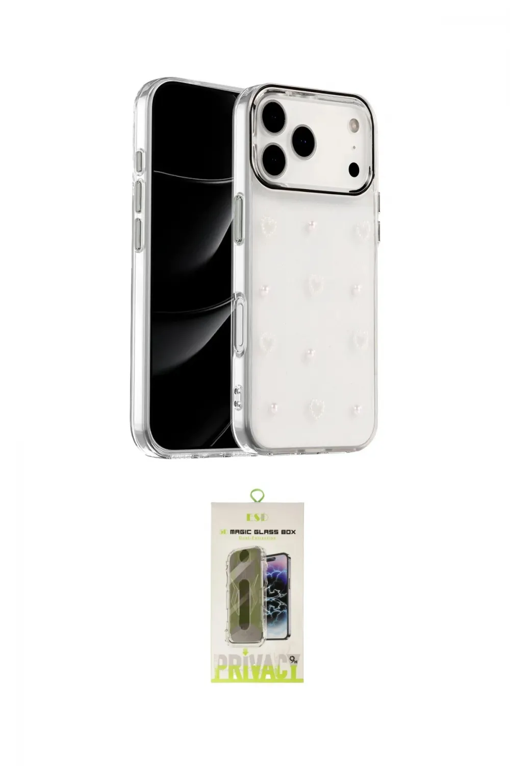 ieg™ iPhone 17 Pro Max Kılıf Yörünge Form - Siyah Joko Magic 5D Hayalet Cam