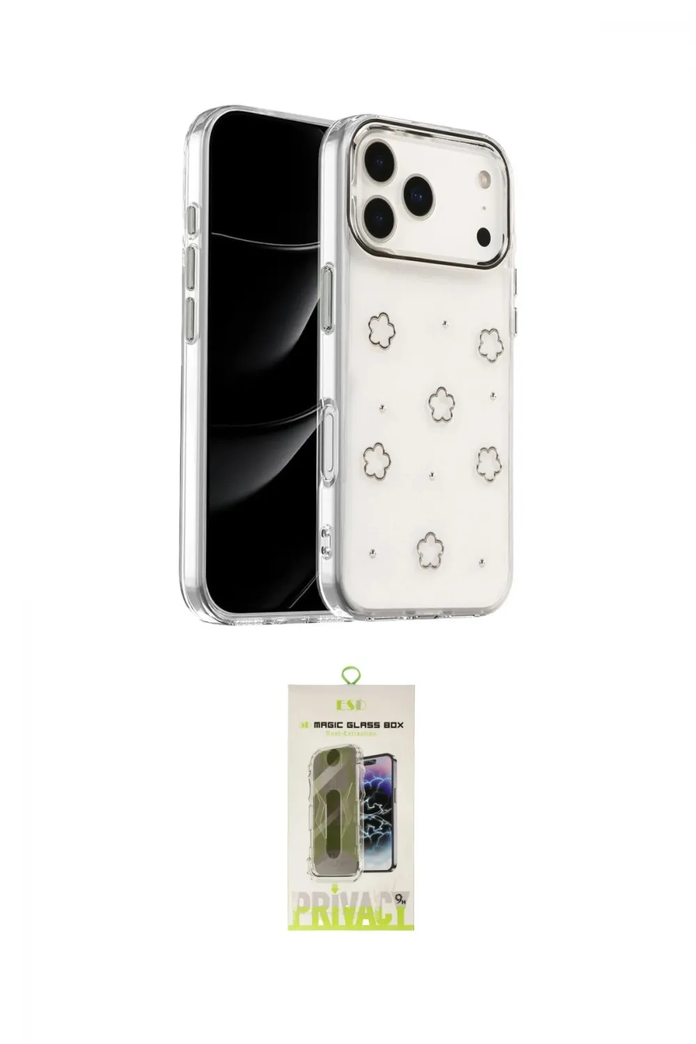 ieg™ iPhone 17 Pro Max Kılıf Yörünge Form - Siyah Joko Magic 5D Hayalet Cam