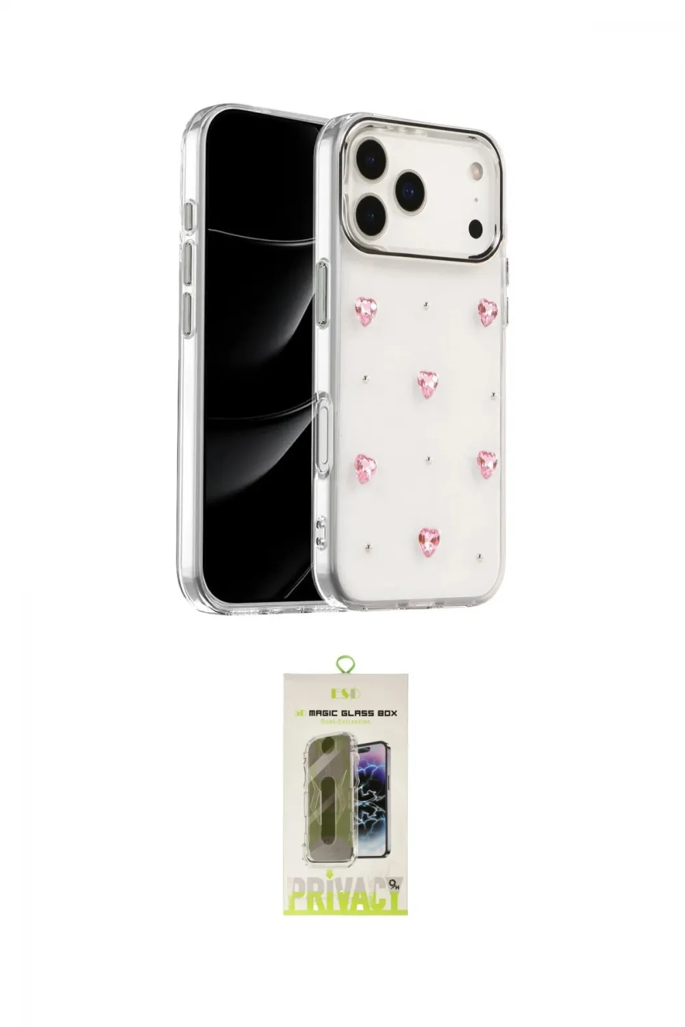 ieg™ iPhone 17 Pro Max Kılıf Yörünge Form - Siyah Joko Magic 5D Hayalet Cam