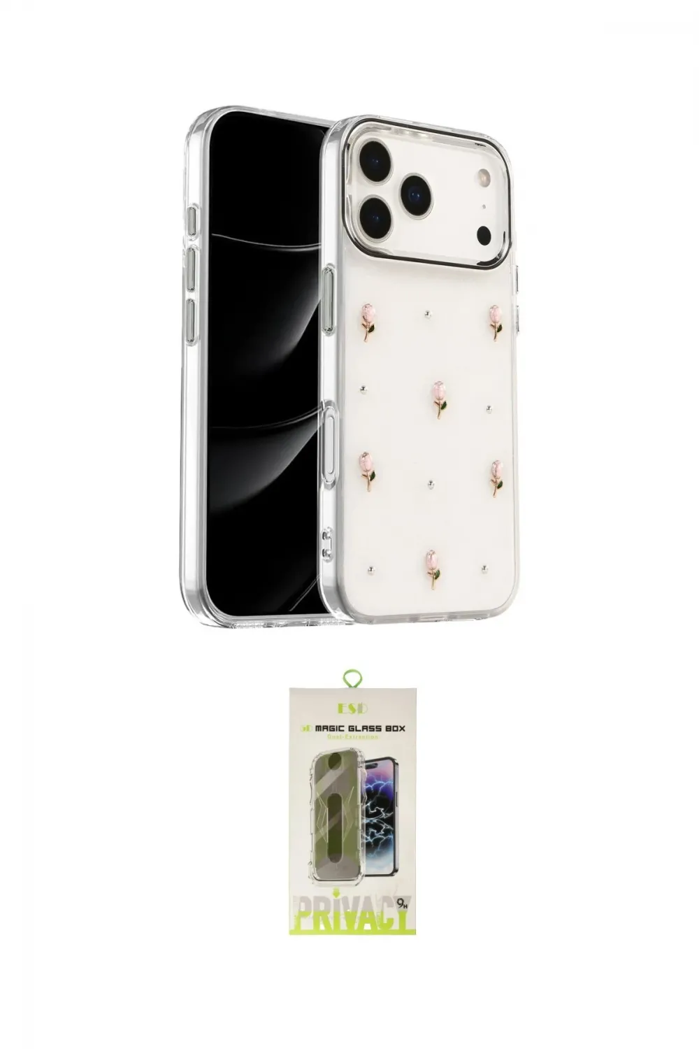 ieg™ iPhone 17 Pro Max Kılıf Yörünge Form - Siyah Joko Magic 5D Hayalet Cam
