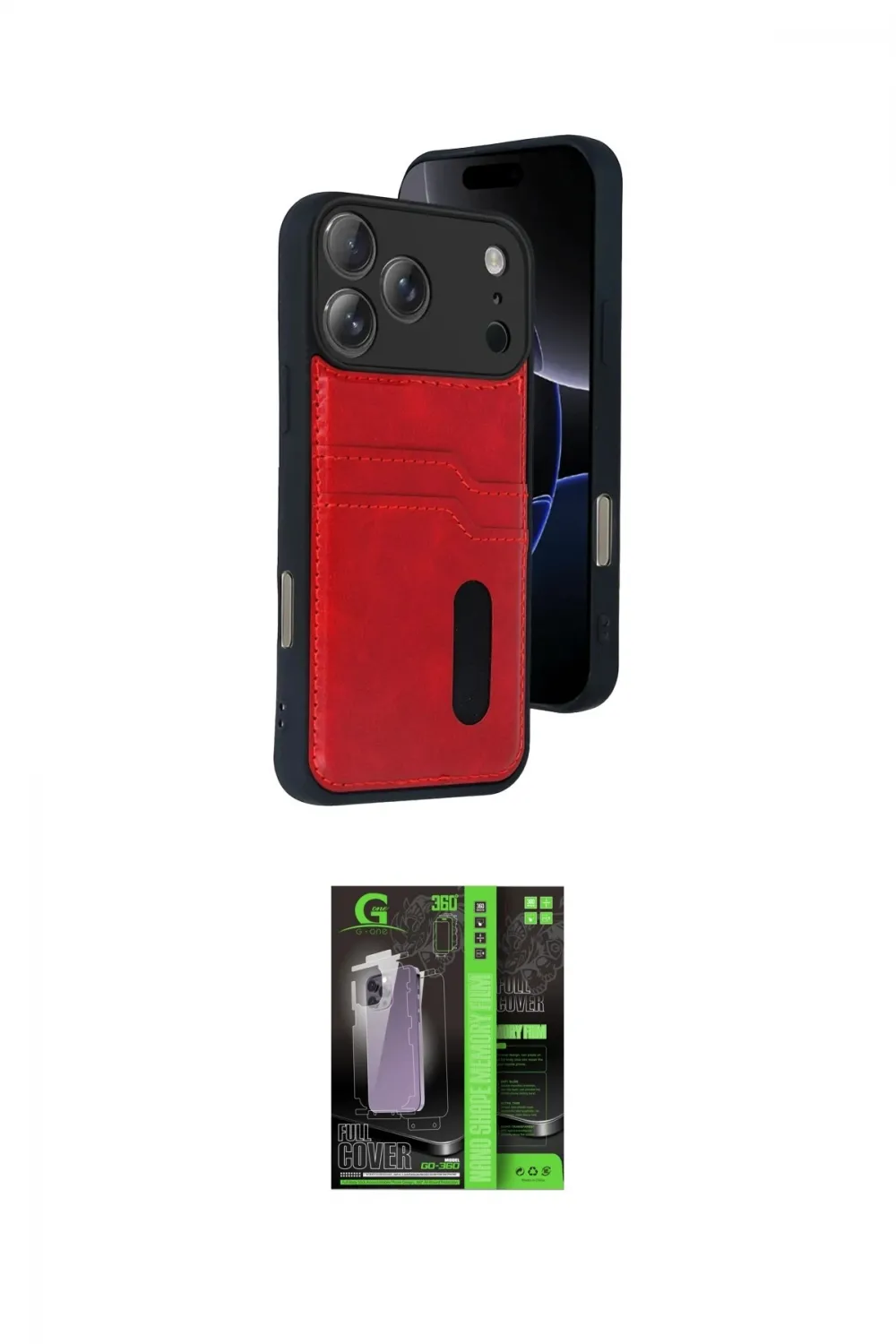 ieg™ iPhone 17 Pro Max Kılıf Yörünge Işık Serisi - Şeffaf 360 Full Body Arka Koruyucu