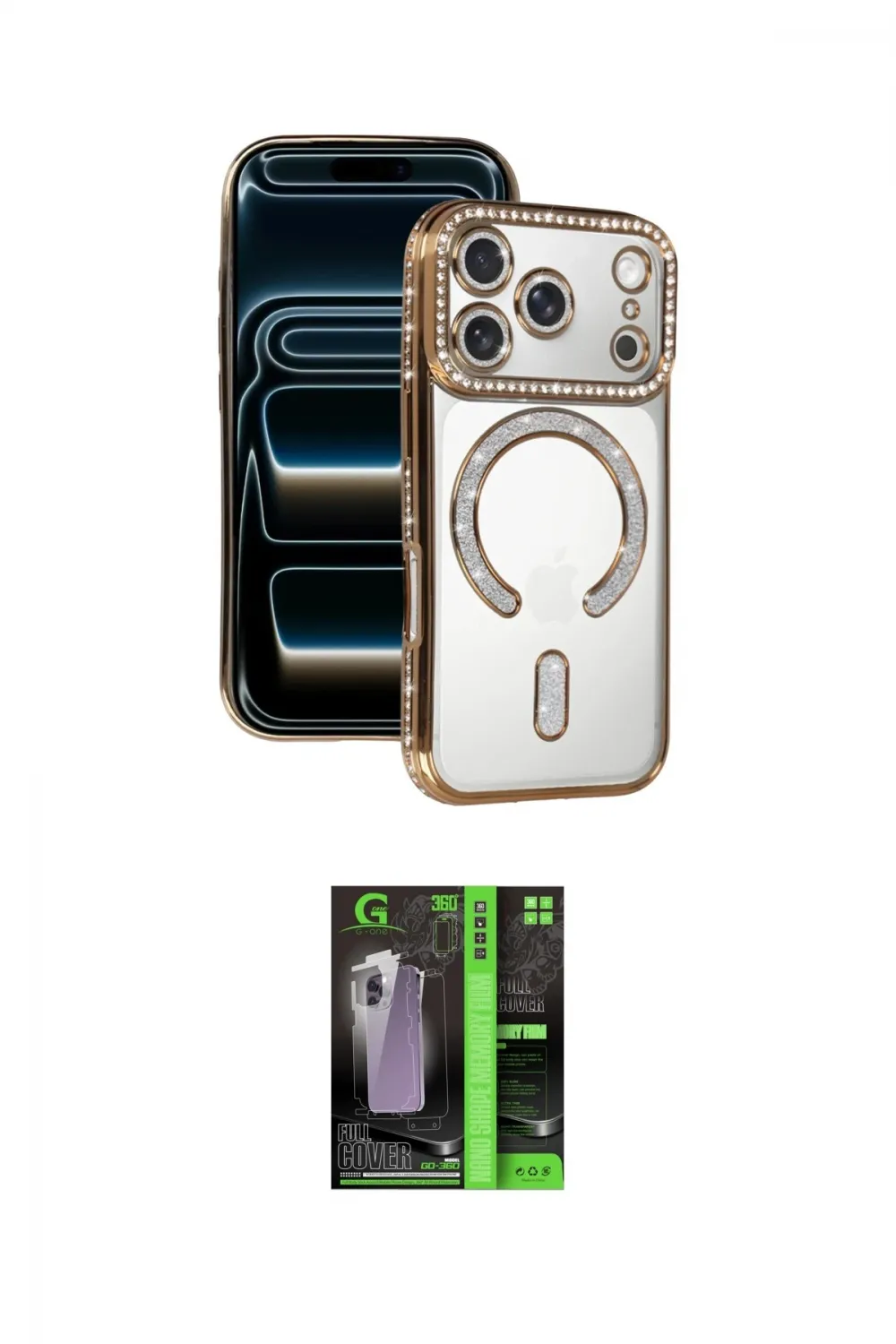 ieg™ iPhone 17 Pro Max Kılıf Zirve Doku Prime - Siyah 360 Mat Full Body Arka Koruyucu