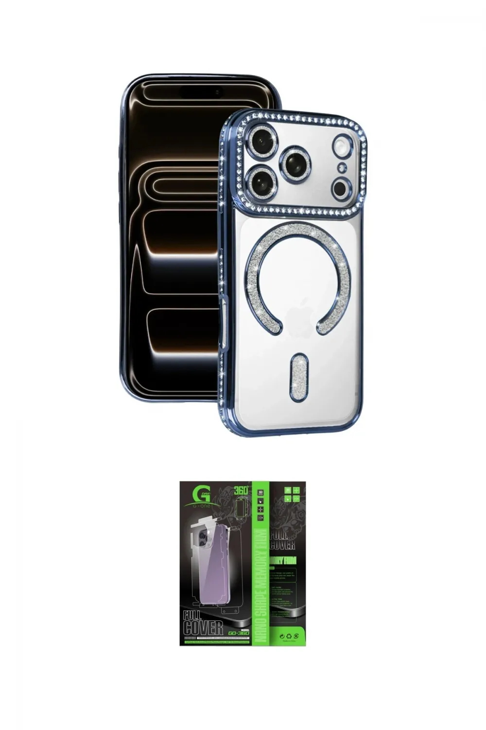 ieg™ iPhone 17 Pro Max Kılıf Zirve Doku Prime - Siyah 360 Mat Full Body Arka Koruyucu