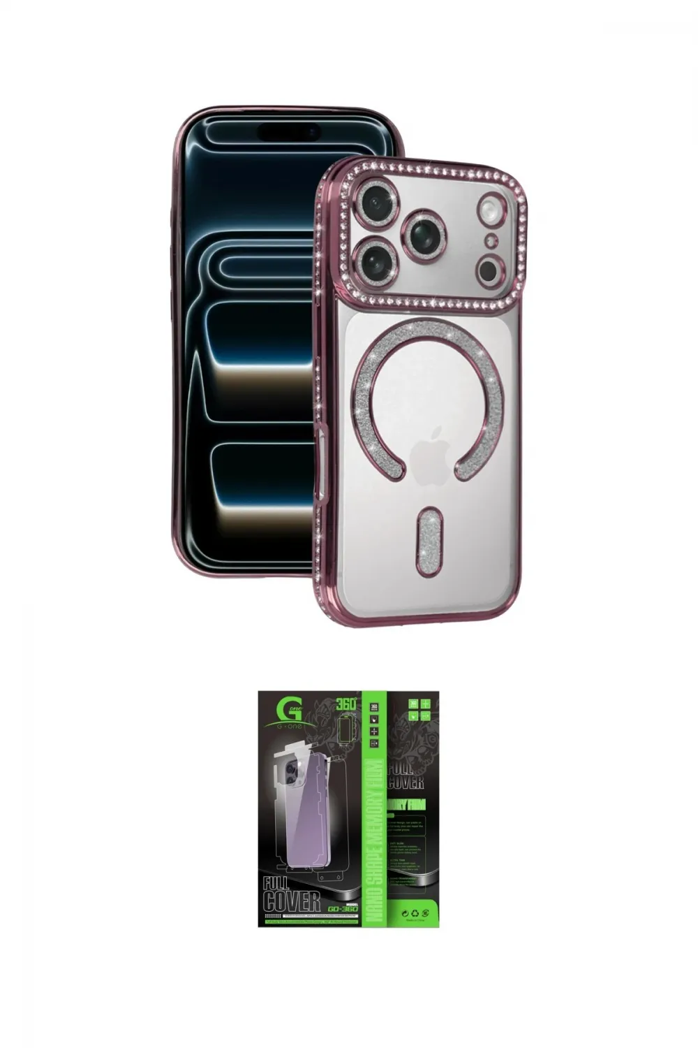 ieg™ iPhone 17 Pro Max Kılıf Zirve Doku Prime - Siyah 360 Mat Full Body Arka Koruyucu