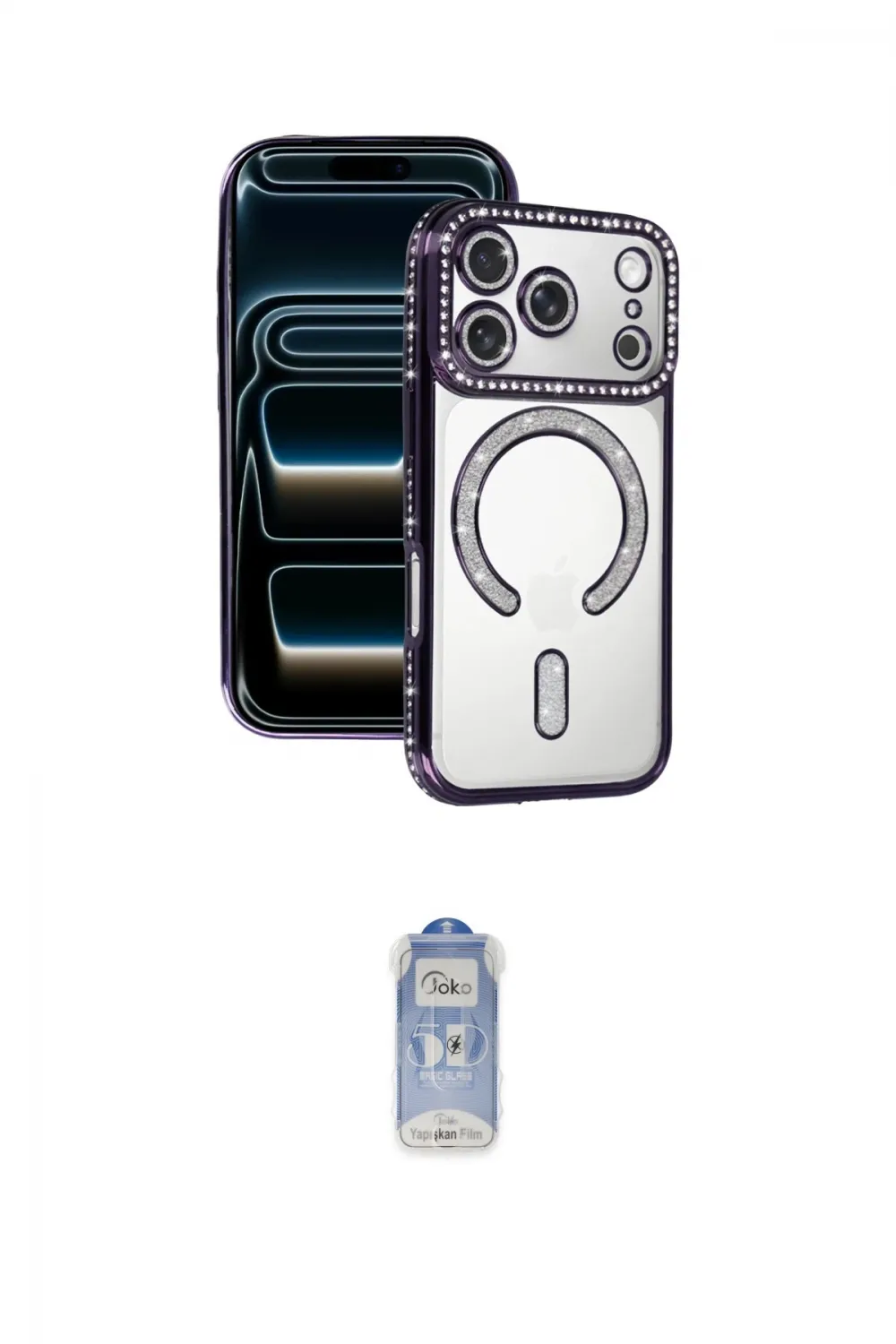 ieg™ iPhone 17 Pro Max Kılıf Zirve Doku Prime - Siyah Joko Magic 5D Cam