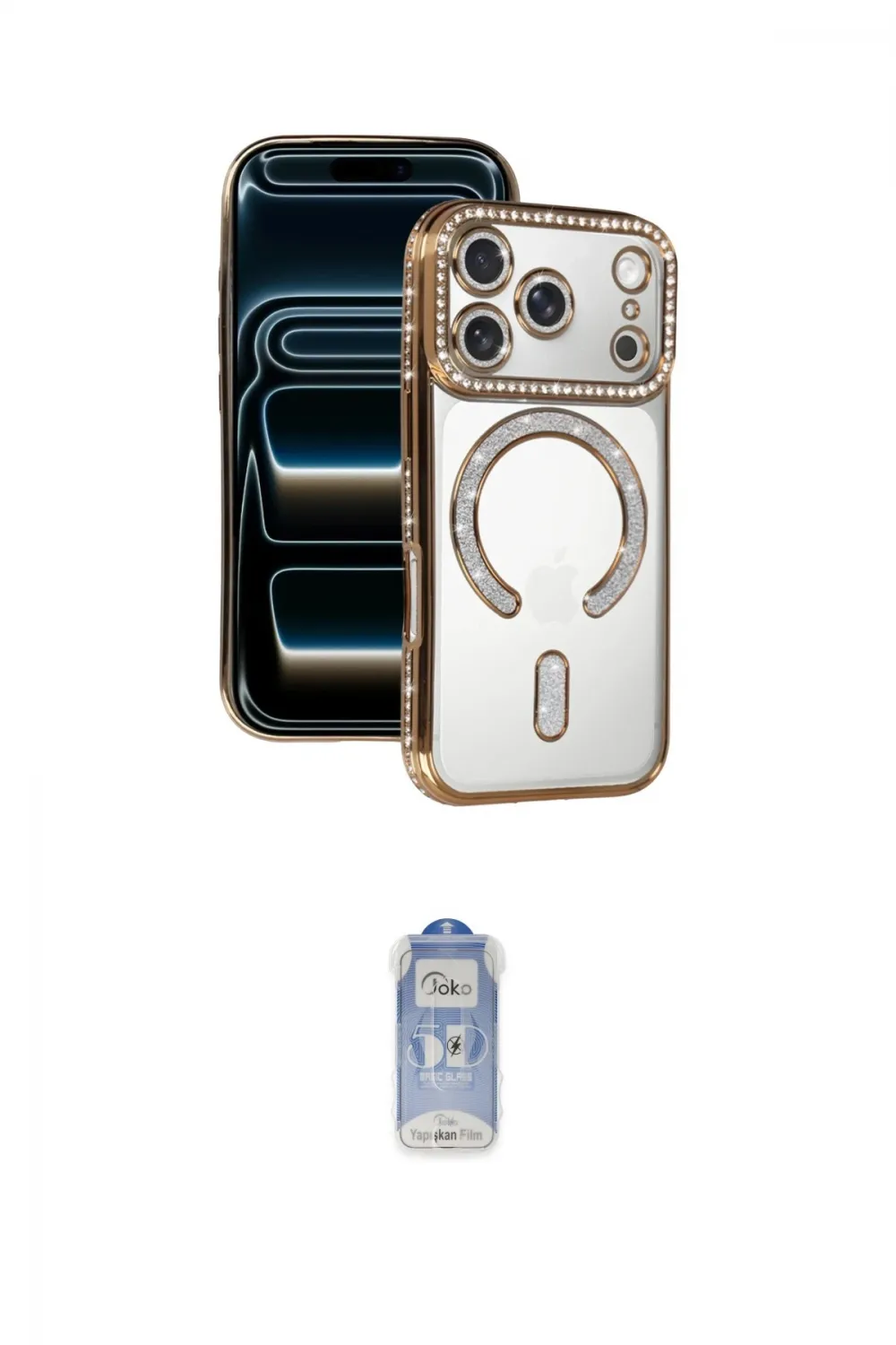 ieg™ iPhone 17 Pro Max Kılıf Zirve Doku Prime - Siyah Joko Magic 5D Cam