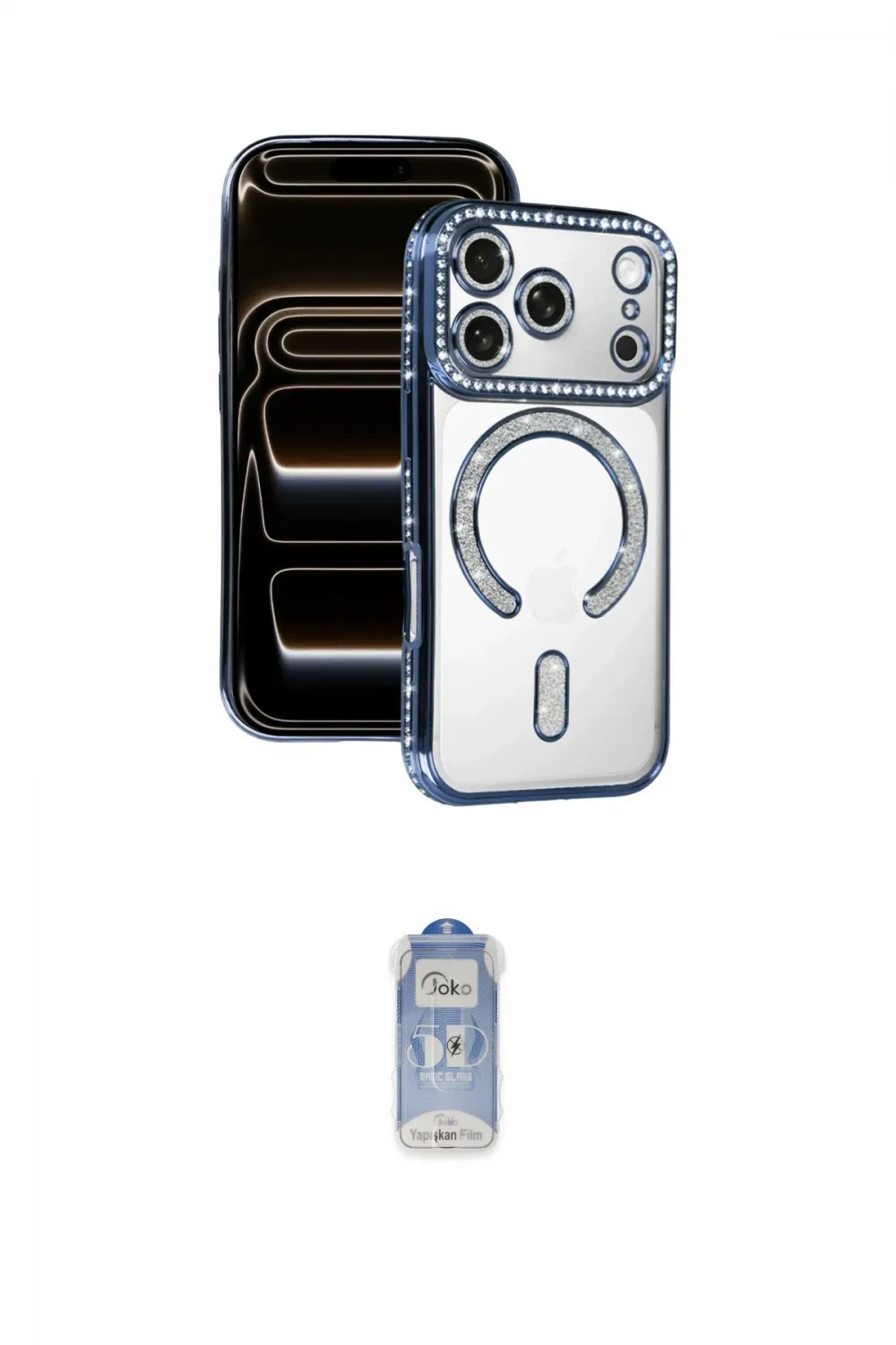 ieg™ iPhone 17 Pro Max Kılıf Zirve Doku Prime - Siyah Joko Magic 5D Cam