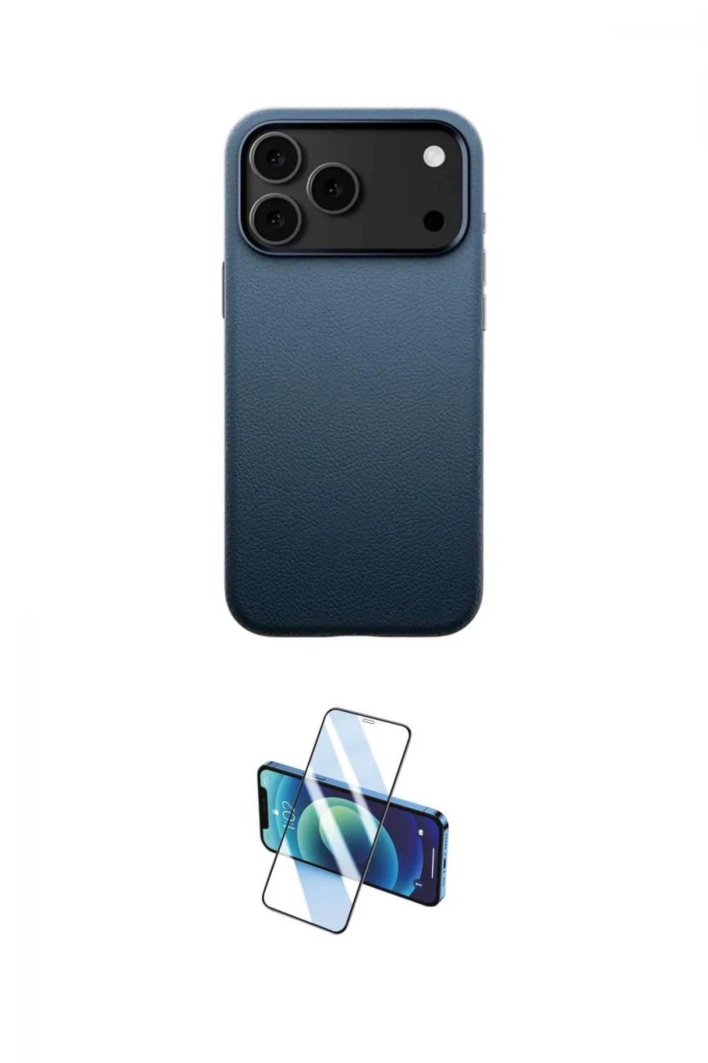 ieg™ iPhone 17 Pro Max Kılıf Zirve Modern Prime - Siyah 3D Antistatik Cam Ekran Koruyucu