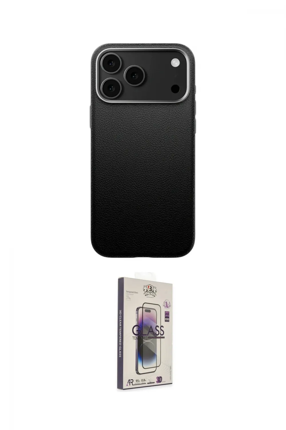 ieg™ iPhone 17 Pro Max Kılıf Zirve Modern Prime - Siyah Bilvis 3D Cam Ekran Koruyucu