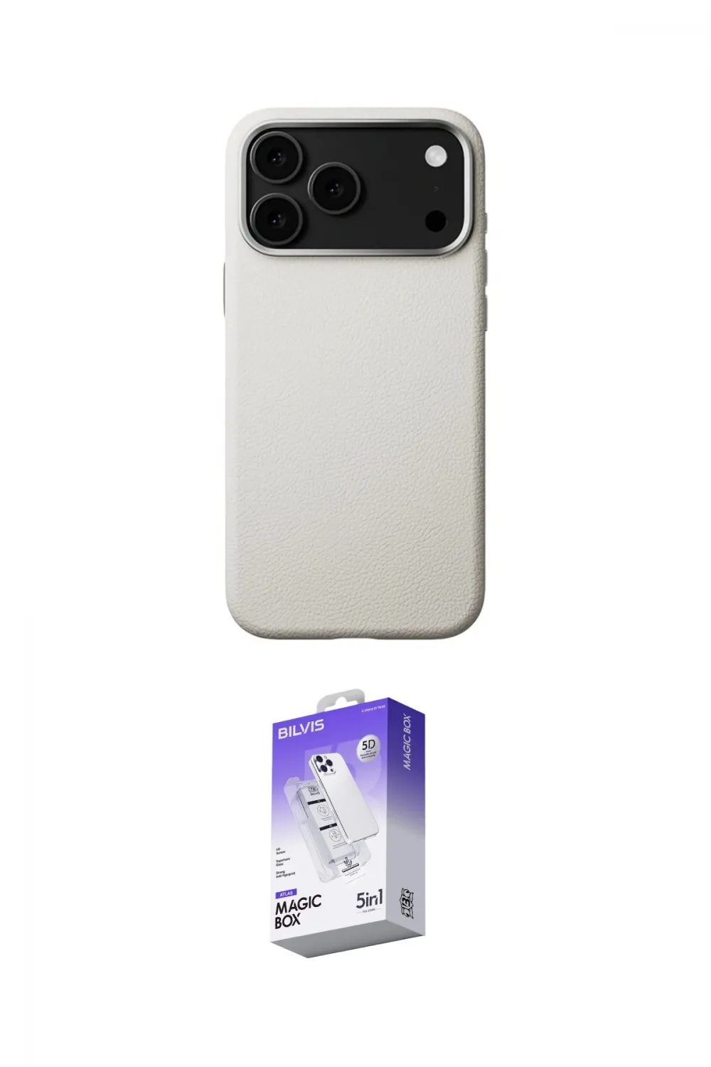 ieg™ iPhone 17 Pro Max Kılıf Zirve Modern Prime - Siyah Bilvis 5in1 3D Magic Cam Ekran Koruyucu