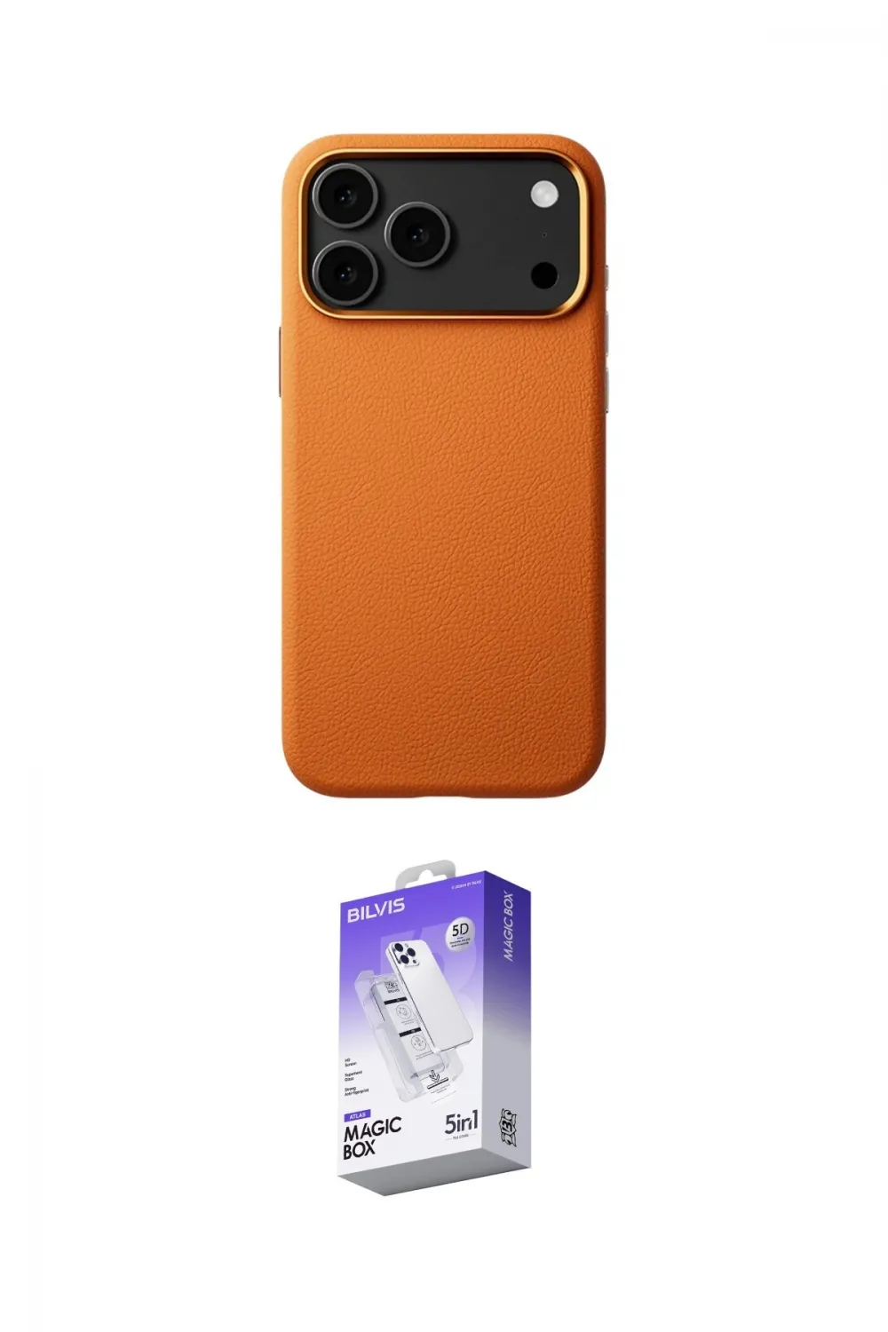 ieg™ iPhone 17 Pro Max Kılıf Zirve Modern Prime - Siyah Bilvis 5in1 3D Magic Cam Ekran Koruyucu