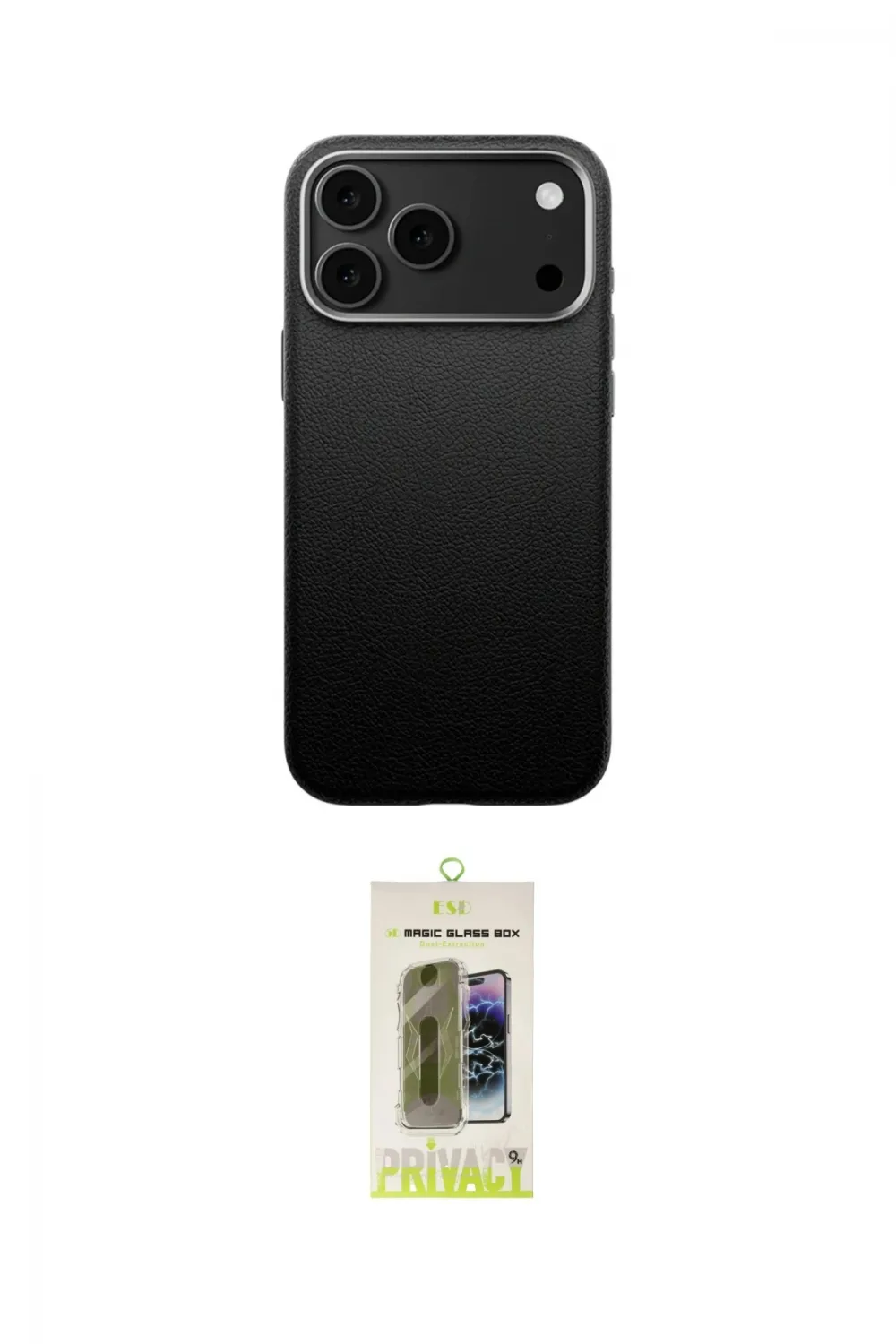 ieg™ iPhone 17 Pro Max Kılıf Zirve Modern Prime - Siyah Joko Magic 5D Hayalet Cam