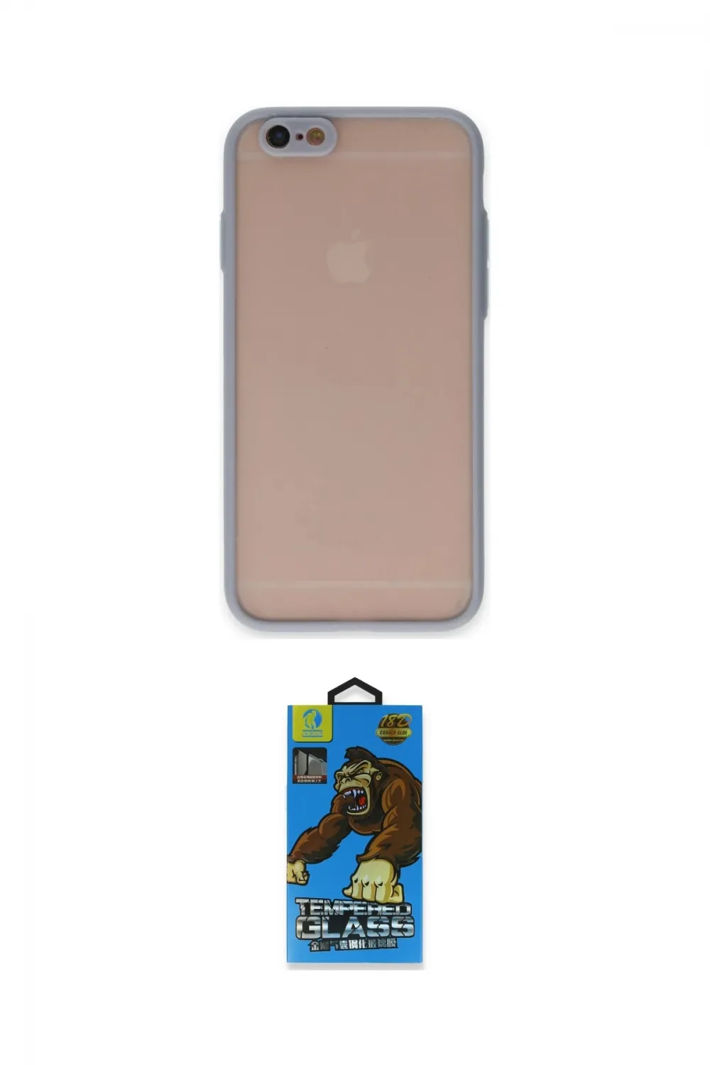 ieg™ iPhone 6 Kılıf Ahenk Çizgi Serisi - Beyaz 18D Cam Ekran Koruyucu