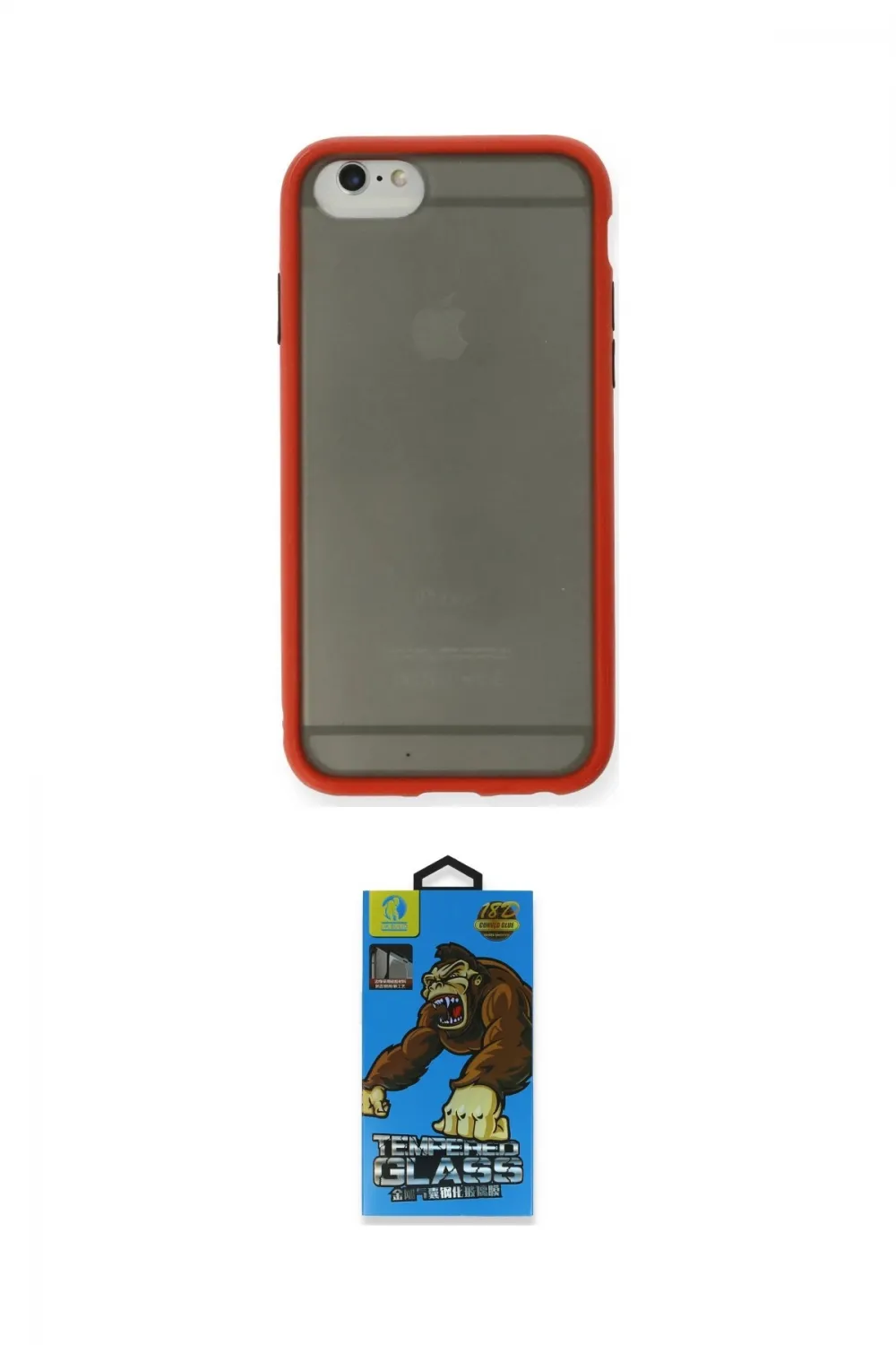ieg™ iPhone 6 Kılıf Ahenk Çizgi Serisi - Beyaz 18D Cam Ekran Koruyucu