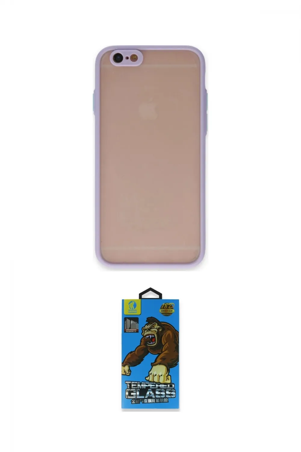 ieg™ iPhone 6 Kılıf Ahenk Çizgi Serisi - Beyaz 18D Cam Ekran Koruyucu