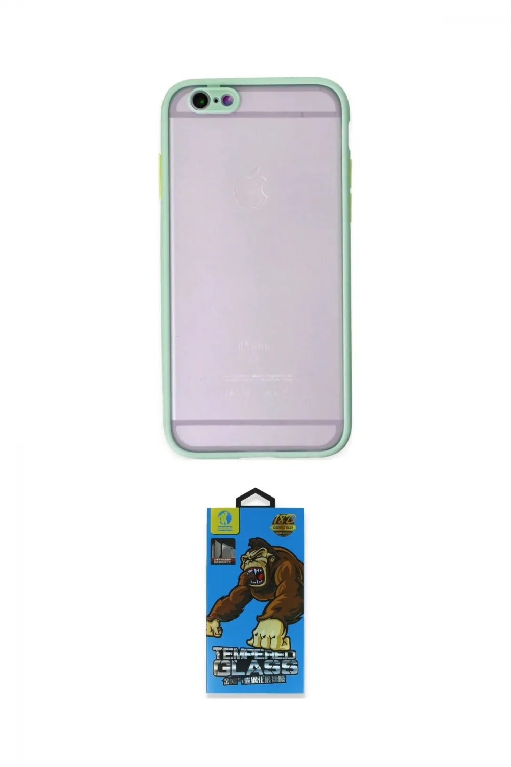 ieg™ iPhone 6 Kılıf Ahenk Çizgi Serisi - Beyaz 18D Cam Ekran Koruyucu