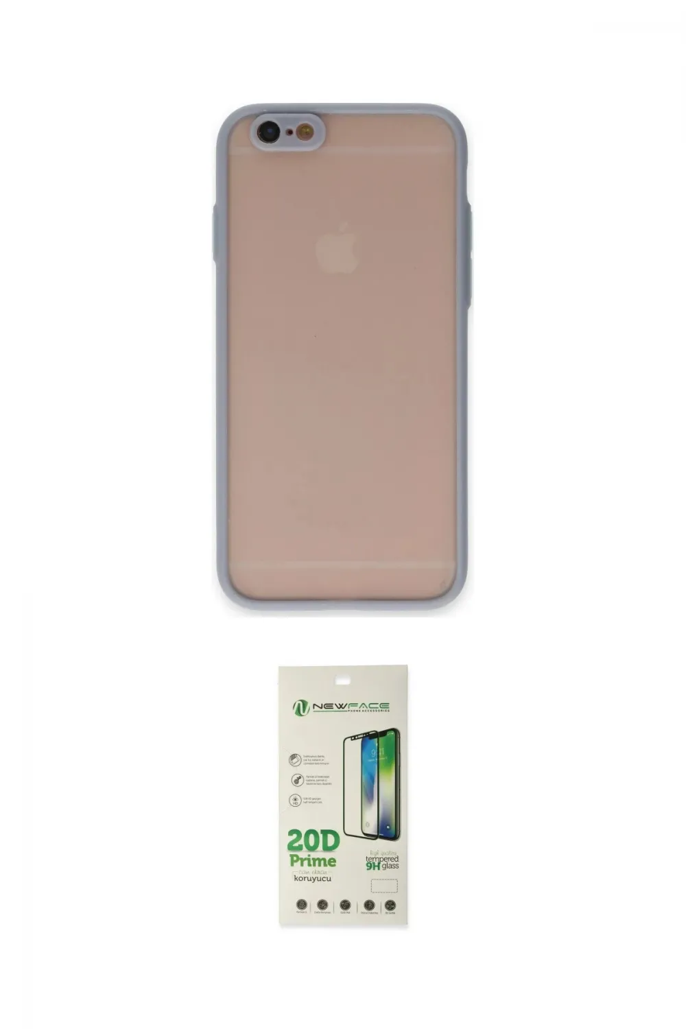 ieg™ iPhone 6 Kılıf Ahenk Çizgi Serisi - Beyaz 20D Premium Cam Ekran Koruyucu