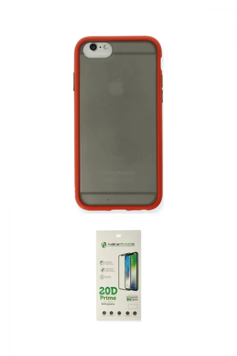 ieg™ iPhone 6 Kılıf Ahenk Çizgi Serisi - Beyaz 20D Premium Cam Ekran Koruyucu