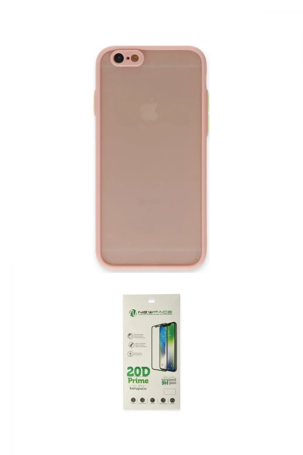 ieg™ iPhone 6 Kılıf Ahenk Çizgi Serisi - Beyaz 20D Premium Cam Ekran Koruyucu