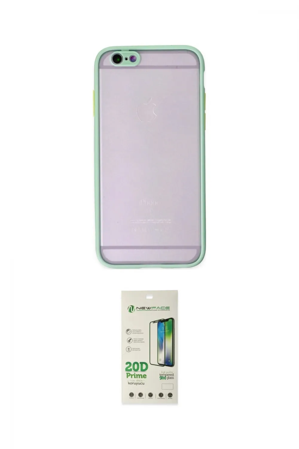 ieg™ iPhone 6 Kılıf Ahenk Çizgi Serisi - Beyaz 20D Premium Cam Ekran Koruyucu