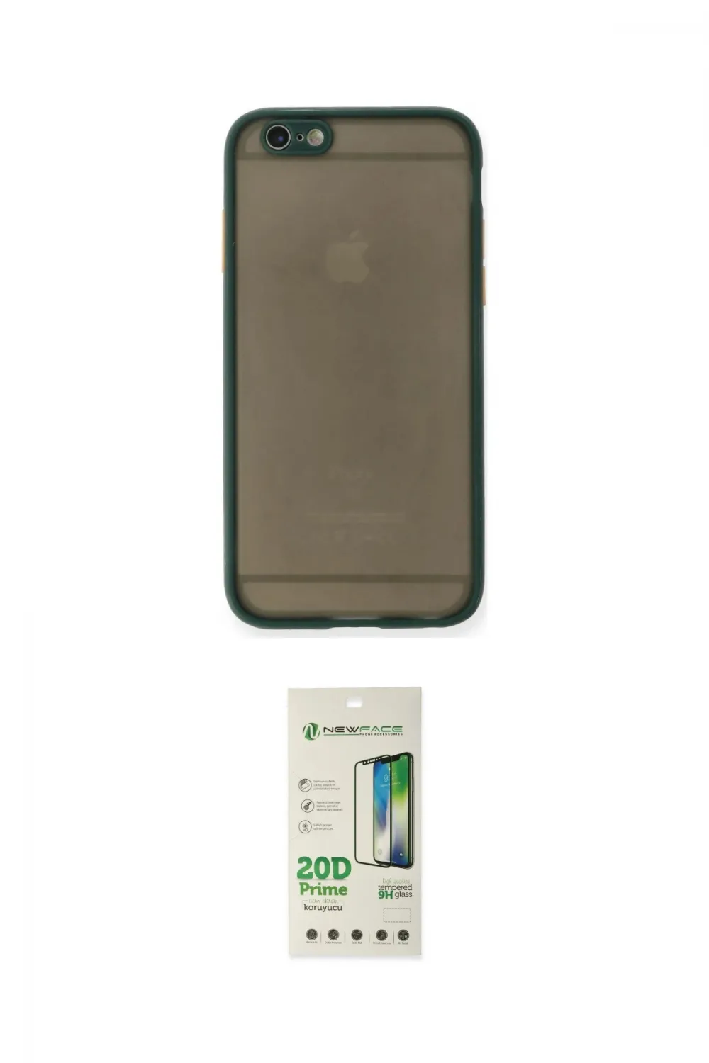 ieg™ iPhone 6 Kılıf Ahenk Çizgi Serisi - Beyaz 20D Premium Cam Ekran Koruyucu