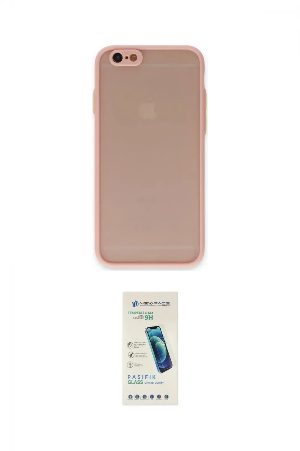ieg™ iPhone 6 Kılıf Ahenk Çizgi Serisi - Şeffaf Pasifik Cam Ekran Koruyucu