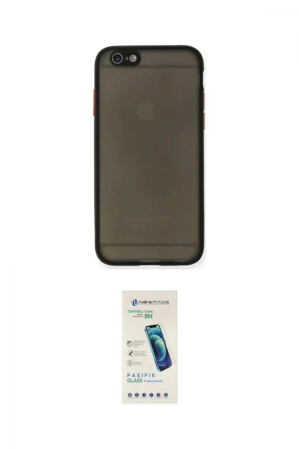ieg™ iPhone 6 Kılıf Ahenk Çizgi Serisi - Şeffaf Pasifik Cam Ekran Koruyucu
