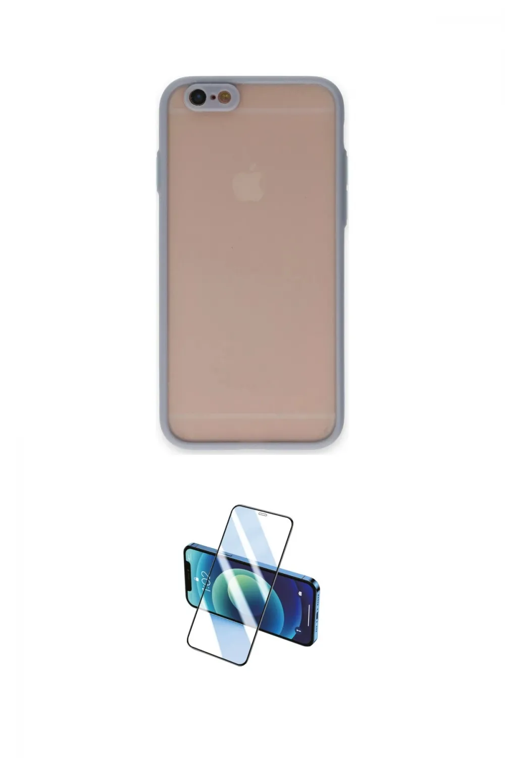 ieg™ iPhone 6 Kılıf Ahenk Çizgi Serisi - Siyah 3D Antistatik Cam Ekran Koruyucu