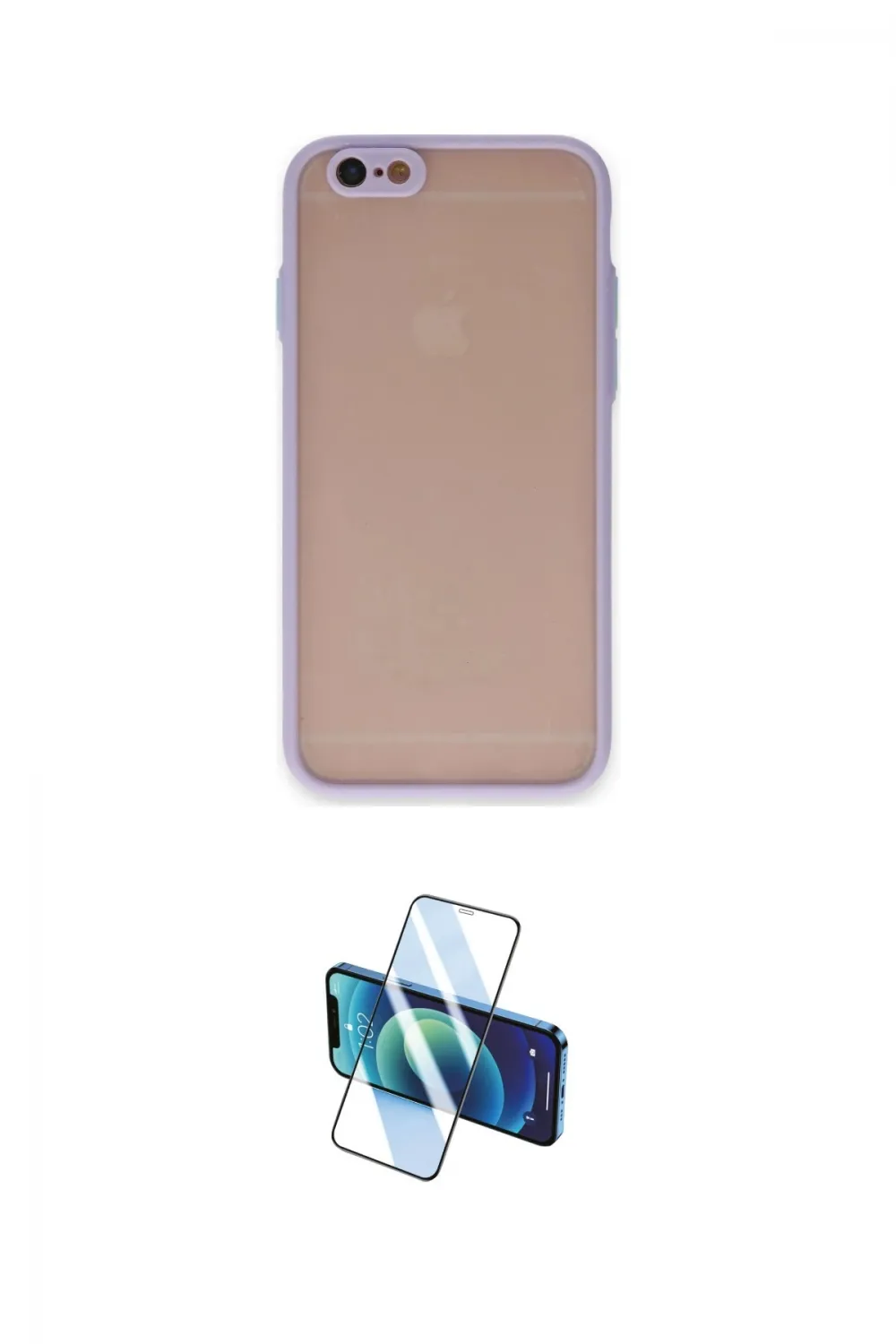 ieg™ iPhone 6 Kılıf Ahenk Çizgi Serisi - Siyah 3D Antistatik Cam Ekran Koruyucu