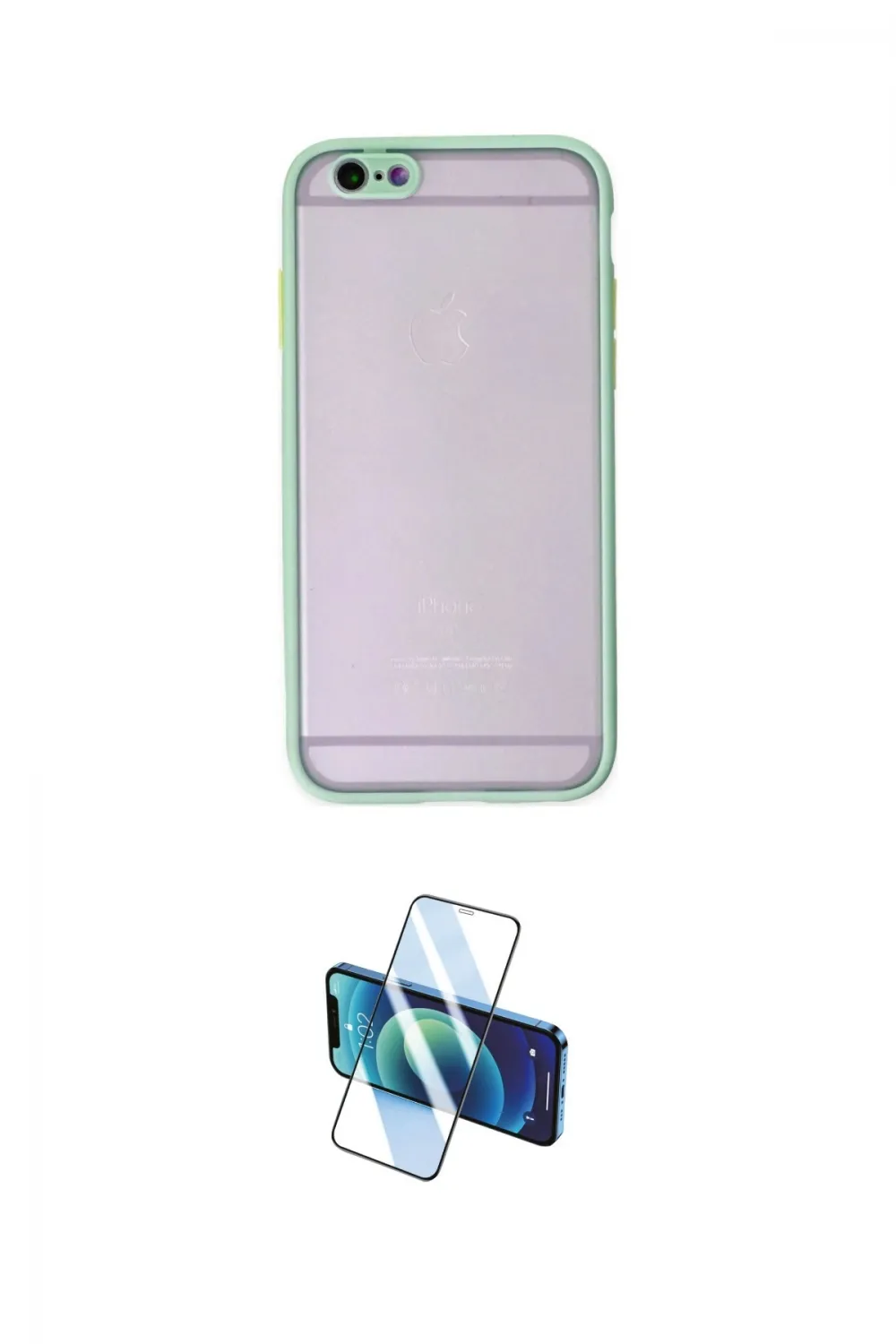 ieg™ iPhone 6 Kılıf Ahenk Çizgi Serisi - Siyah 3D Antistatik Cam Ekran Koruyucu