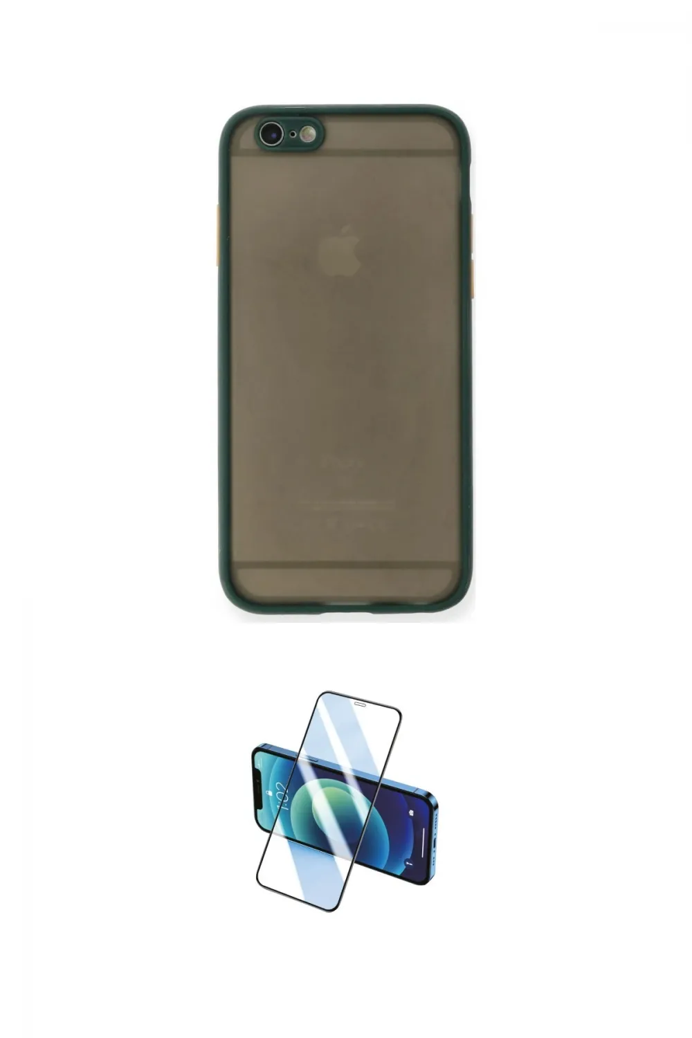 ieg™ iPhone 6 Kılıf Ahenk Çizgi Serisi - Siyah 3D Antistatik Cam Ekran Koruyucu