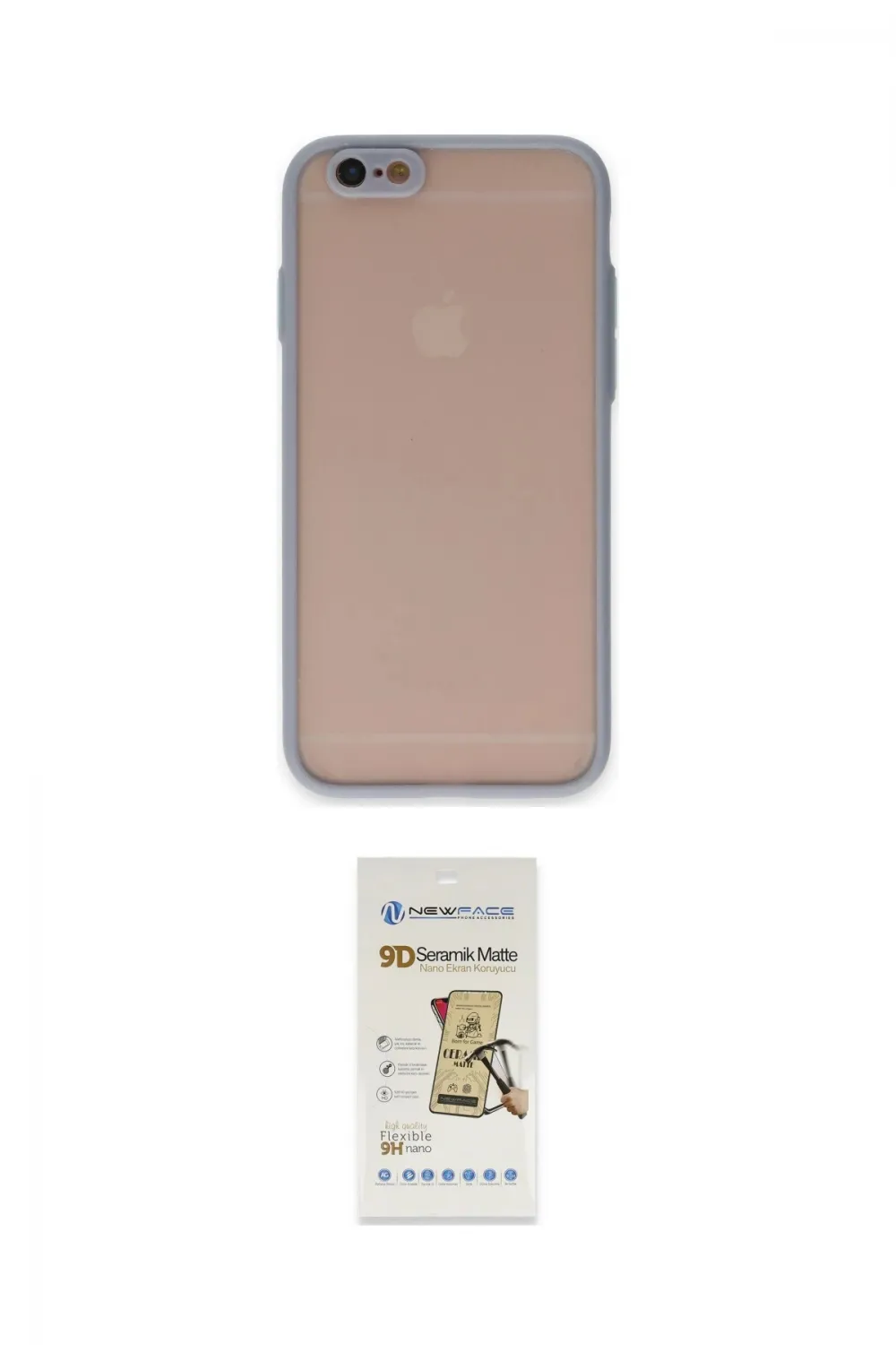 ieg™ iPhone 6 Kılıf Ahenk Çizgi Serisi - Siyah Mat Seramik Nano Ekran Koruyucu