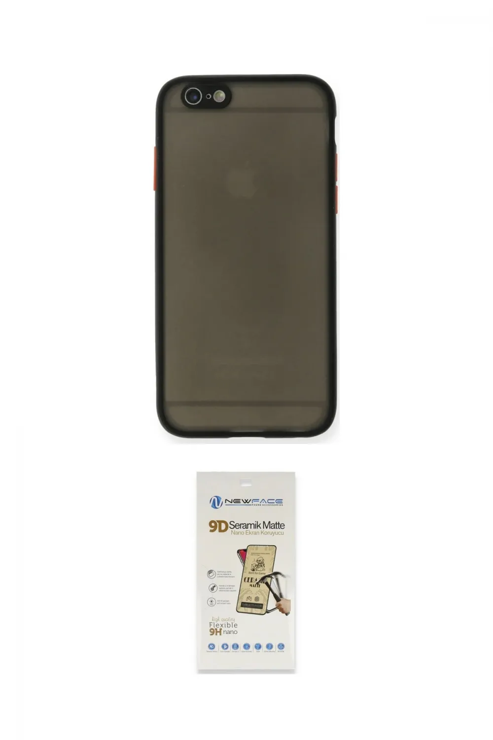 ieg™ iPhone 6 Kılıf Ahenk Çizgi Serisi - Siyah Mat Seramik Nano Ekran Koruyucu
