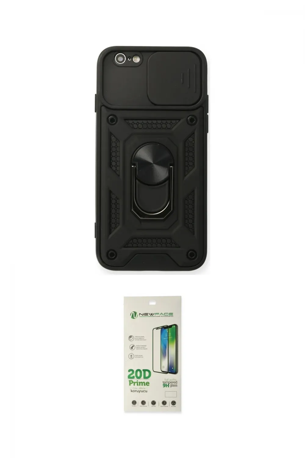 ieg™ iPhone 6 Kılıf Ahenk Klasik - Beyaz 20D Premium Cam Ekran Koruyucu