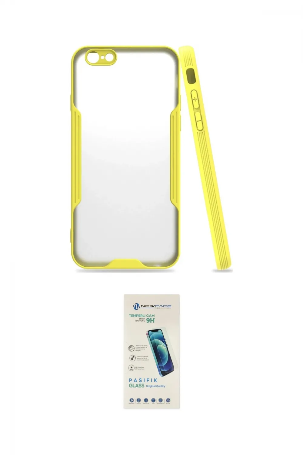 ieg™ iPhone 6 Kılıf Atlas Asil Serisi - Şeffaf Pasifik Cam Ekran Koruyucu