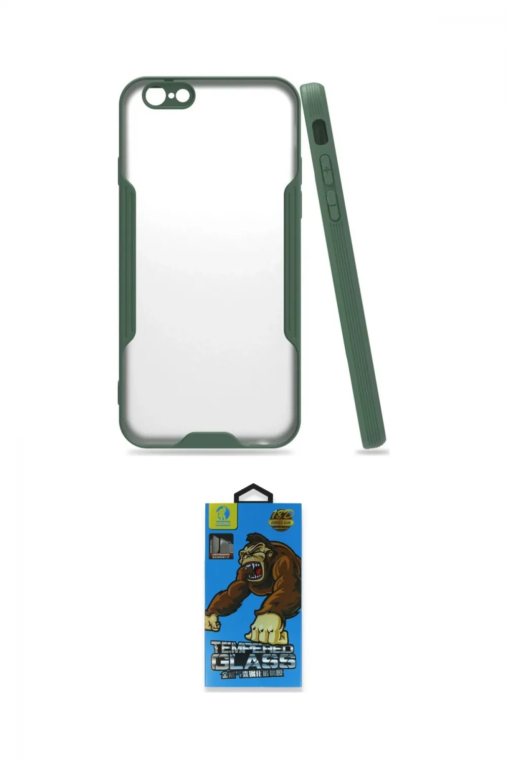 ieg™ iPhone 6 Kılıf Atlas Asil Serisi - Siyah 18D Cam Ekran Koruyucu