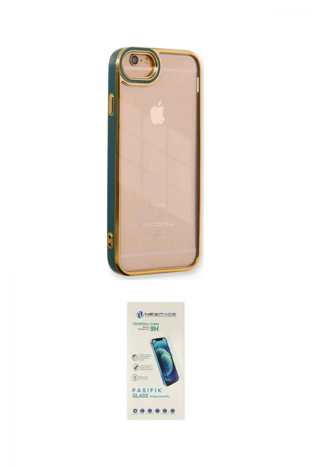 ieg™ iPhone 6 Kılıf Çekirdek Klasik Serisi - Şeffaf Pasifik Cam Ekran Koruyucu