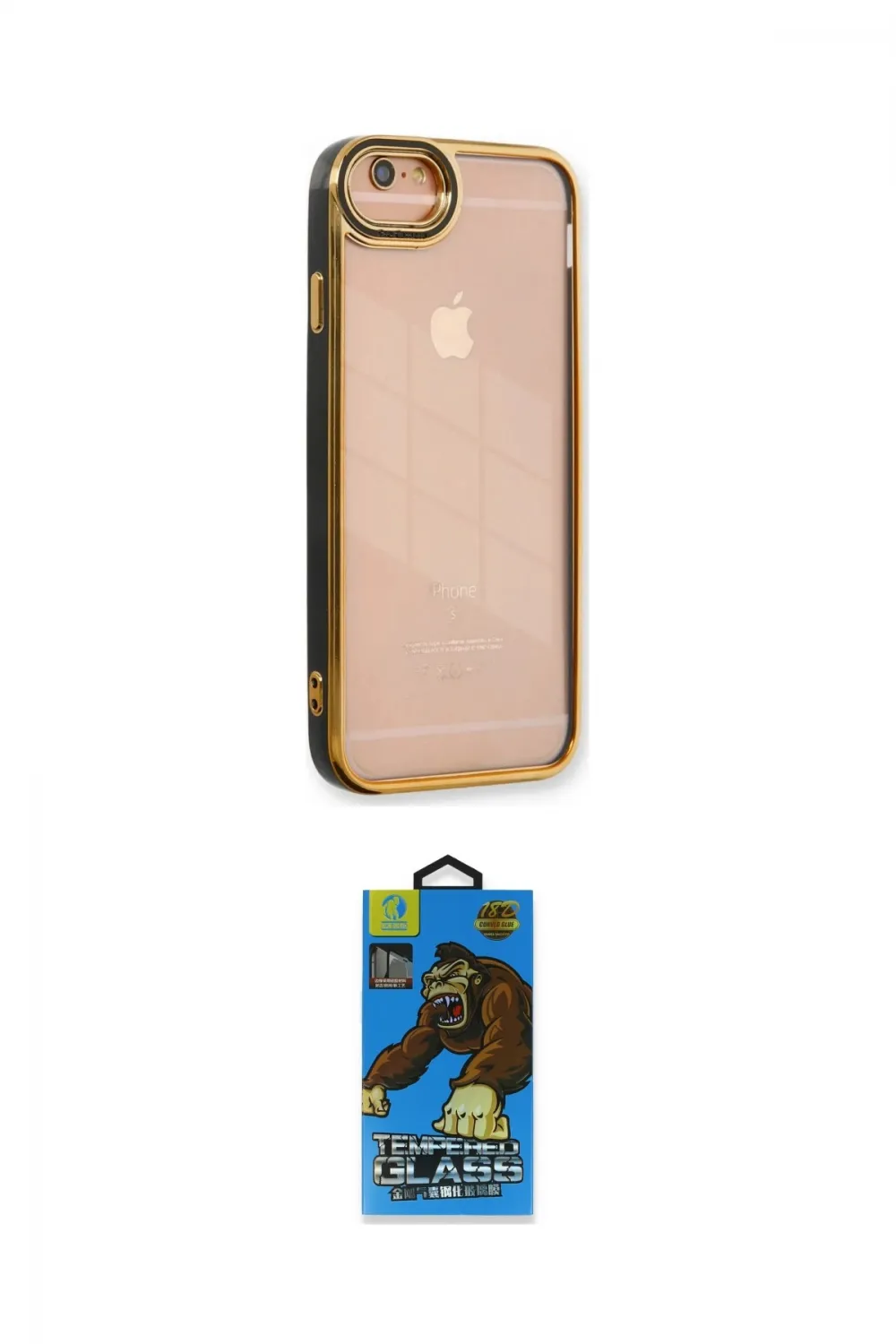 ieg™ iPhone 6 Kılıf Çekirdek Klasik Serisi - Siyah 18D Cam Ekran Koruyucu