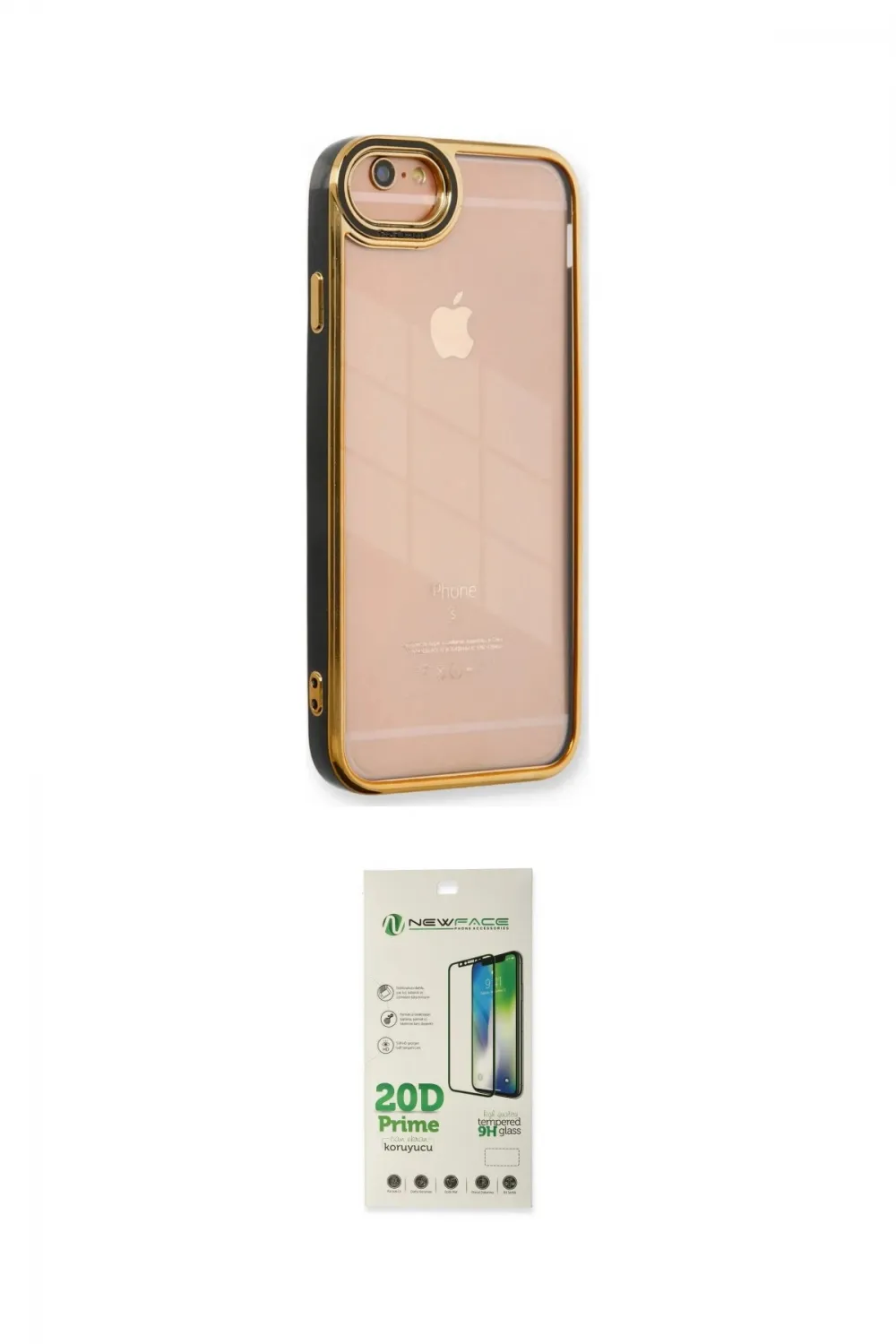 ieg™ iPhone 6 Kılıf Çekirdek Klasik Serisi - Siyah 20D Premium Cam Ekran Koruyucu