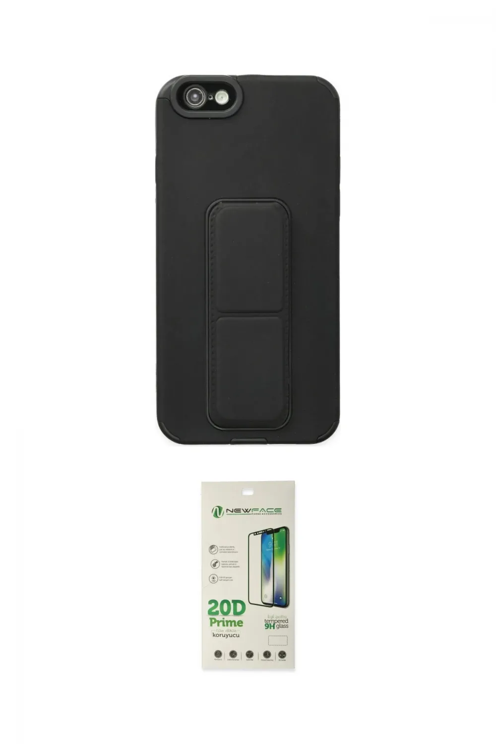 ieg™ iPhone 6 Kılıf Çekirdek Yansıma - Siyah 20D Premium Cam Ekran Koruyucu