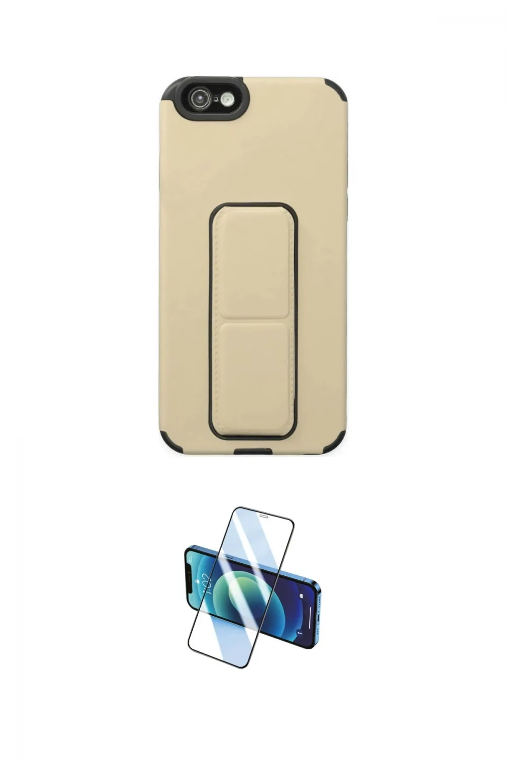 ieg™ iPhone 6 Kılıf Çekirdek Yansıma - Siyah 3D Antistatik Cam Ekran Koruyucu
