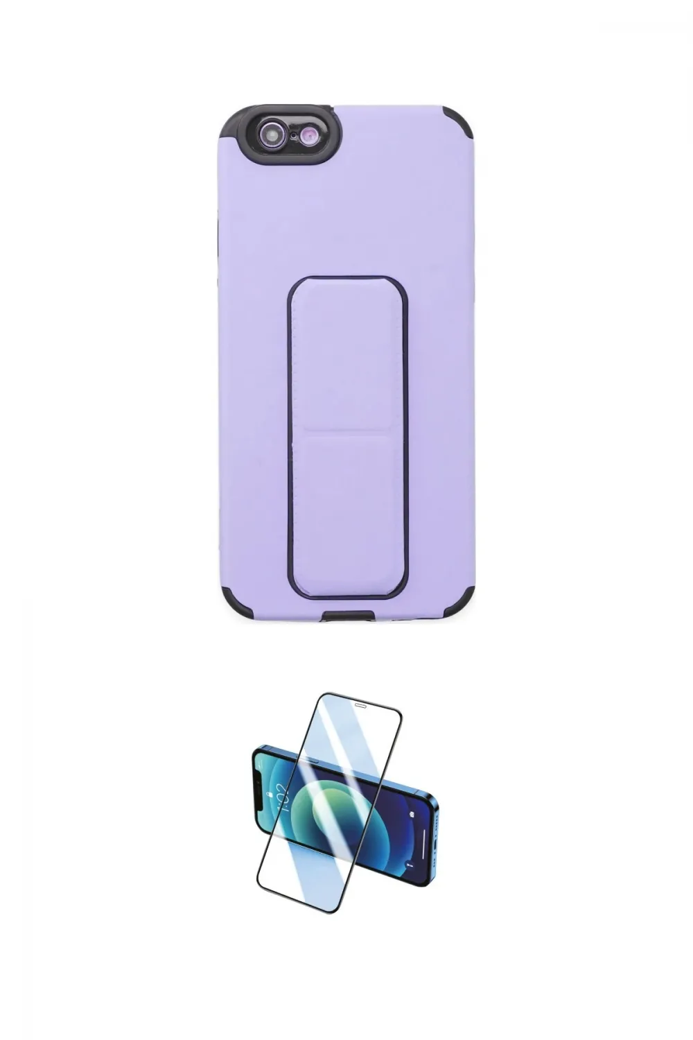 ieg™ iPhone 6 Kılıf Çekirdek Yansıma - Siyah 3D Antistatik Cam Ekran Koruyucu