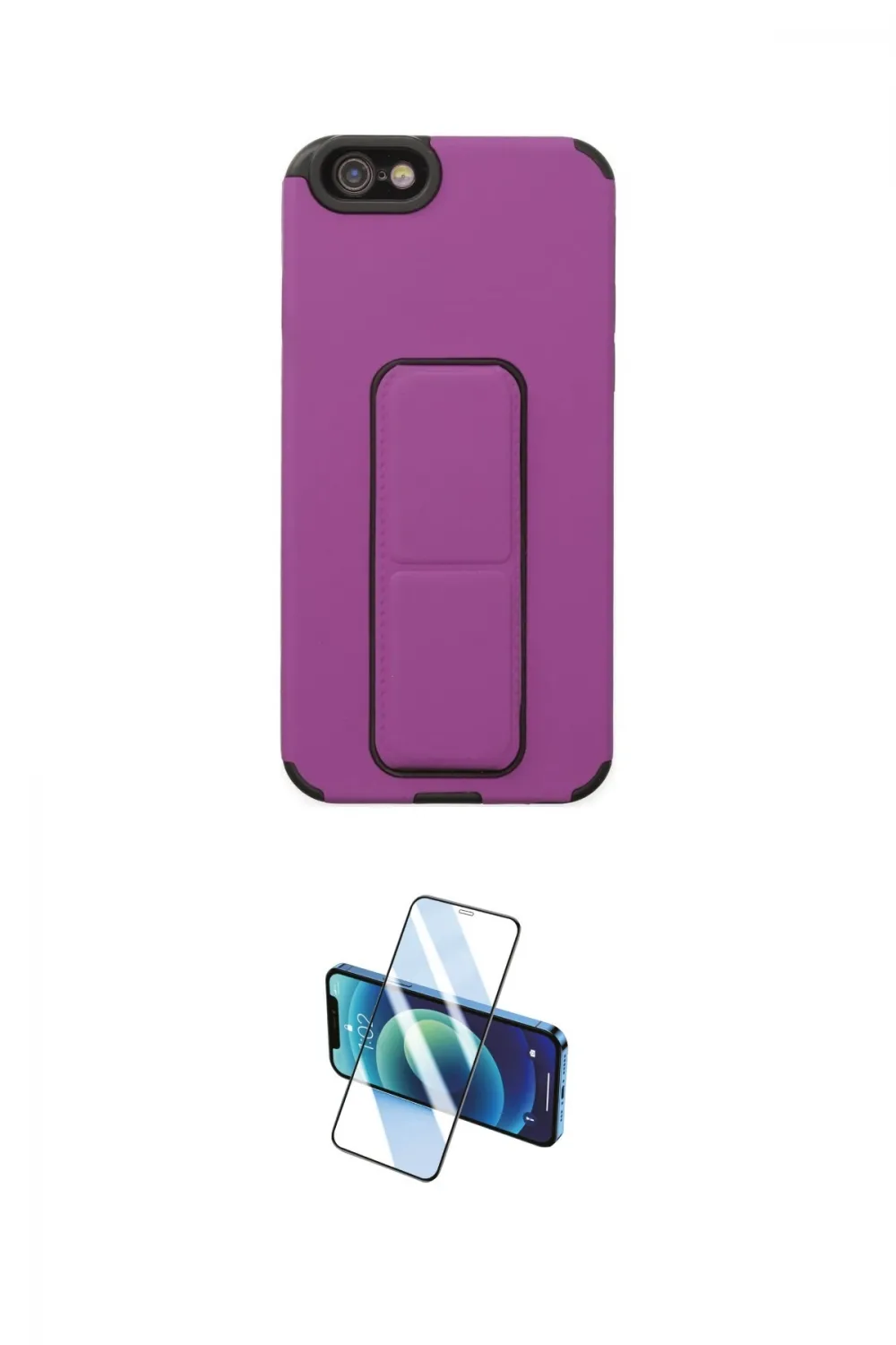 ieg™ iPhone 6 Kılıf Çekirdek Yansıma - Siyah 3D Antistatik Cam Ekran Koruyucu