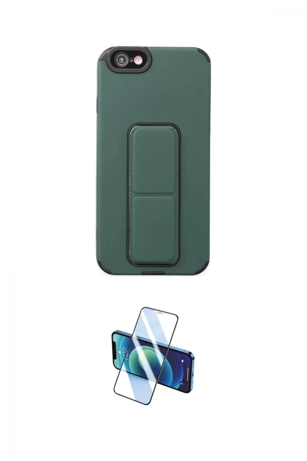 ieg™ iPhone 6 Kılıf Çekirdek Yansıma - Siyah 3D Antistatik Cam Ekran Koruyucu