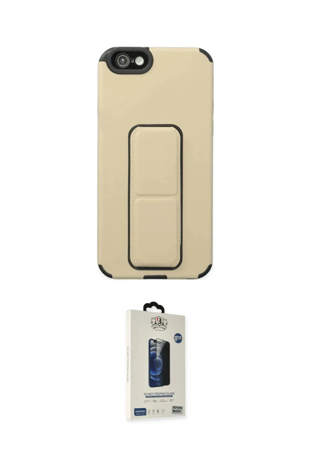ieg™ iPhone 6 Kılıf Çekirdek Yansıma - Siyah Bilvis Hayalet Cam Ekran Koruyucu