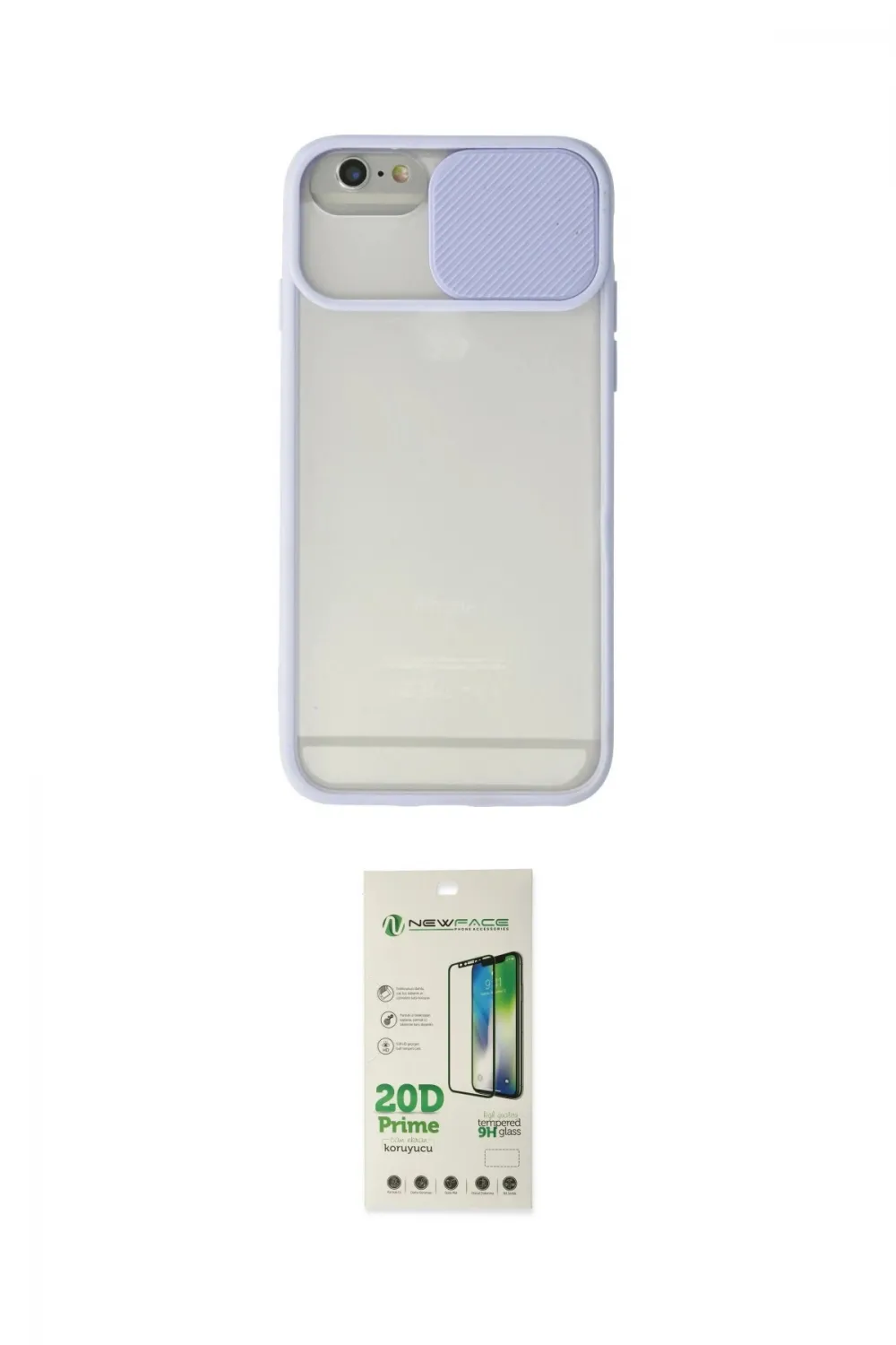 ieg™ iPhone 6 Kılıf Vadi Çizgi - Beyaz 20D Premium Cam Ekran Koruyucu