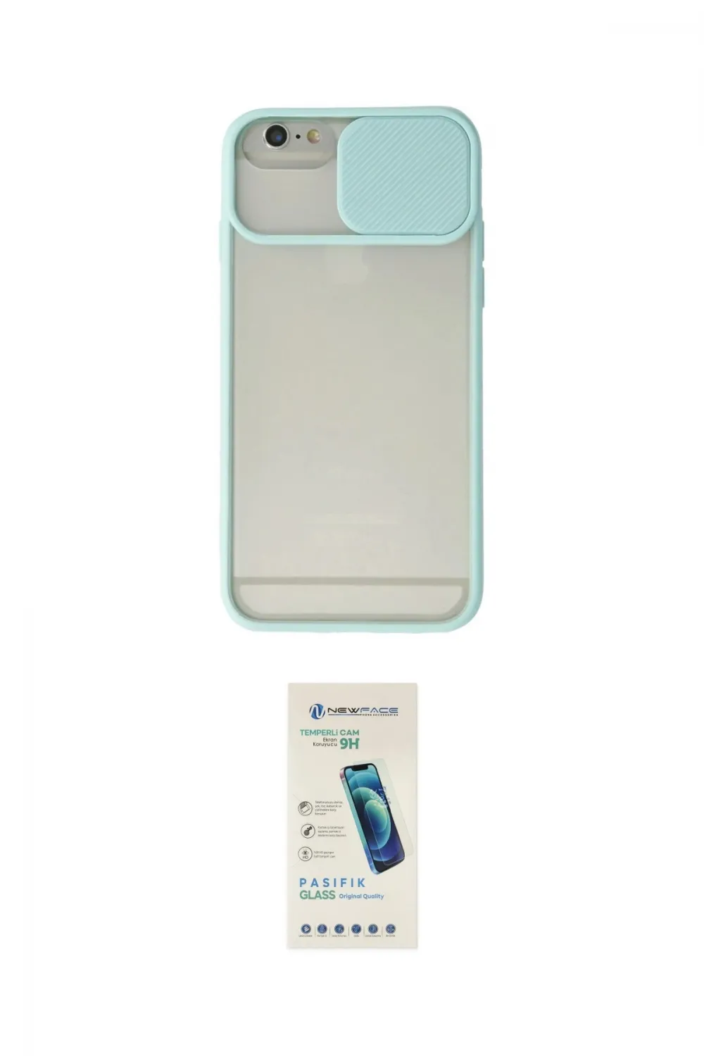 ieg™ iPhone 6 Kılıf Vadi Çizgi - Şeffaf Pasifik Cam Ekran Koruyucu