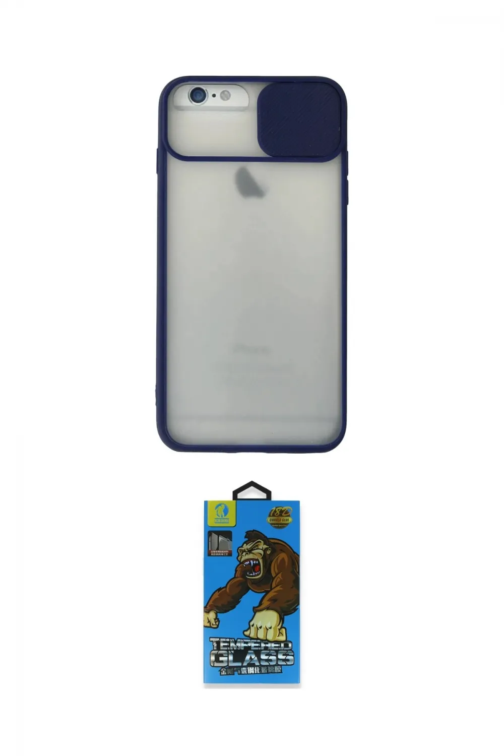 ieg™ iPhone 6 Kılıf Vadi Çizgi - Siyah 18D Cam Ekran Koruyucu