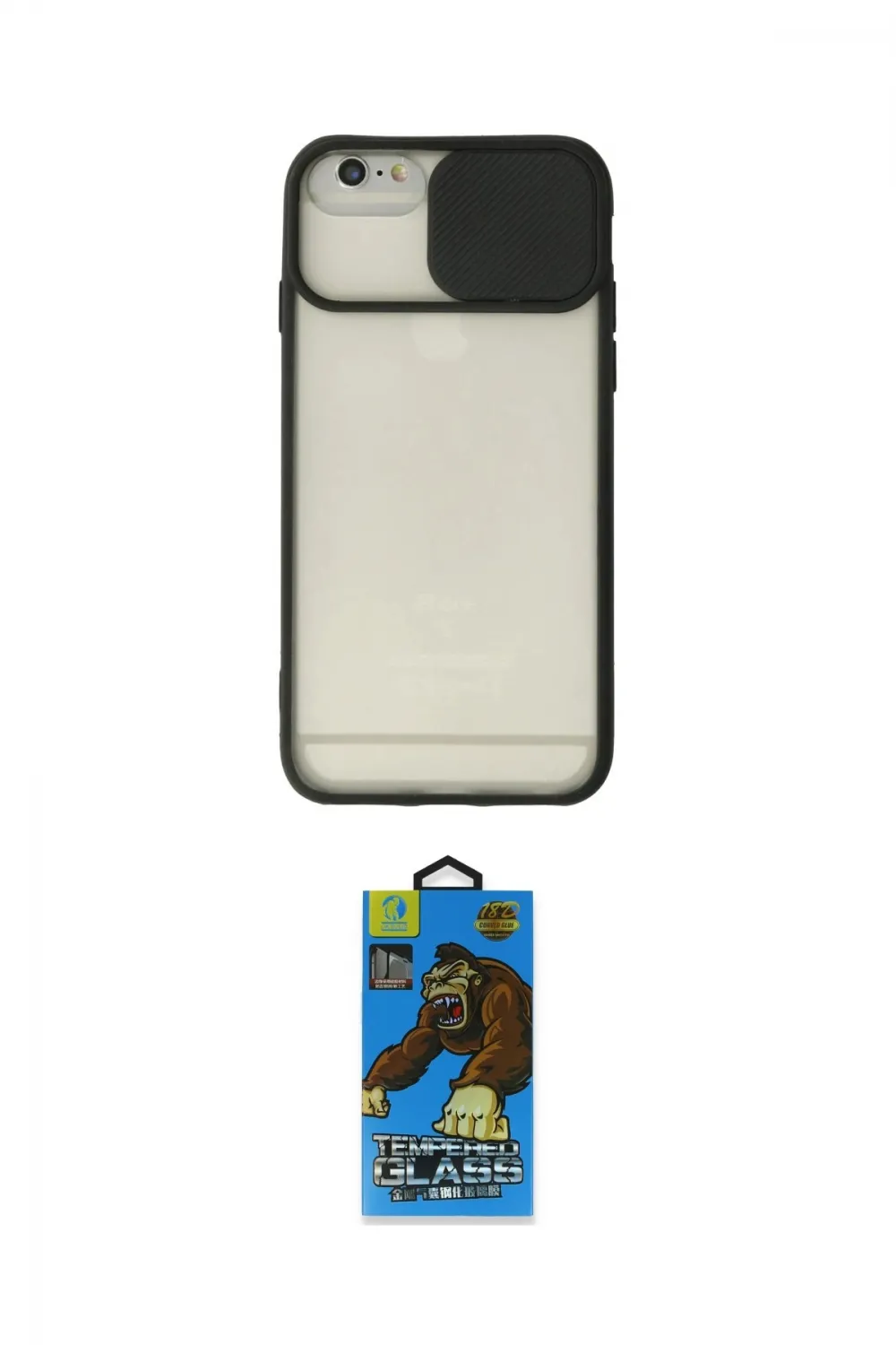 ieg™ iPhone 6 Kılıf Vadi Çizgi - Siyah 18D Cam Ekran Koruyucu