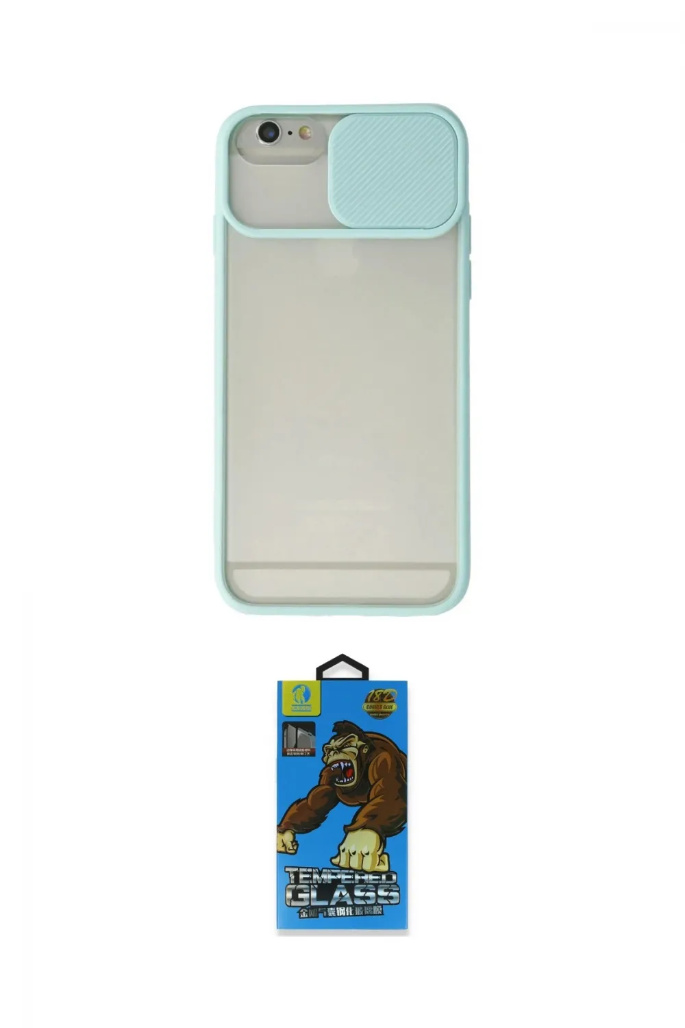 ieg™ iPhone 6 Kılıf Vadi Çizgi - Siyah 18D Cam Ekran Koruyucu